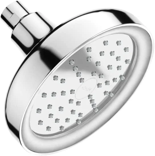 سردوش سقفی چراغ دار 14 سانتی متری KOHLER Arise، با چراغ های ال ای دی هیدروپاور، بدون نیاز به باتری، حالت بارانی پوشش کامل، (نصب دیواری، کروم براق)