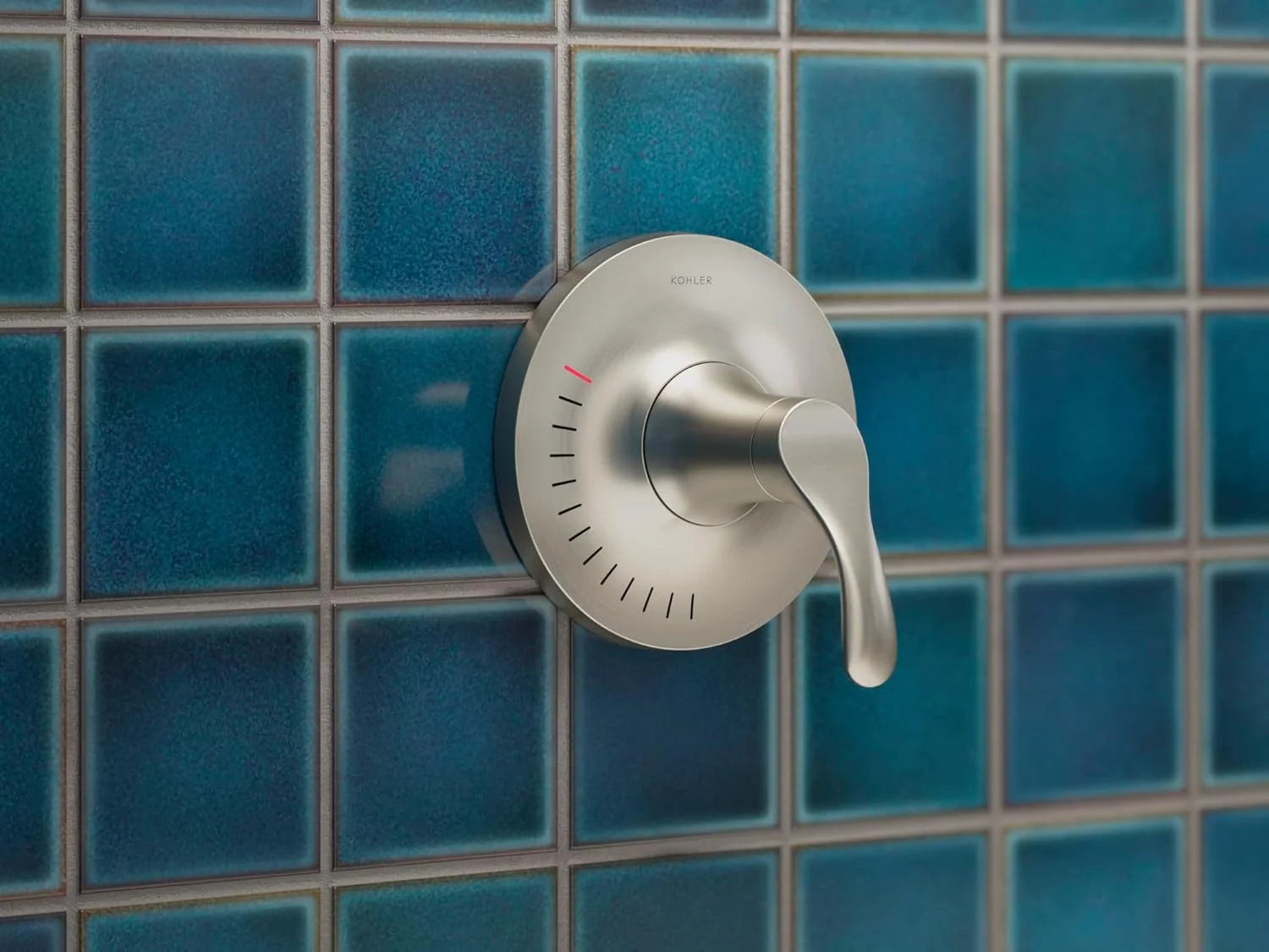 ست شیرآلات دوش و حمام کروم براق Kohler TS27391-4G-CP Simplice Rite-Temp با سردوش تک کاره 1.75 GPM، شیر انتقال آب، سردوش دیواری و شیر حمام