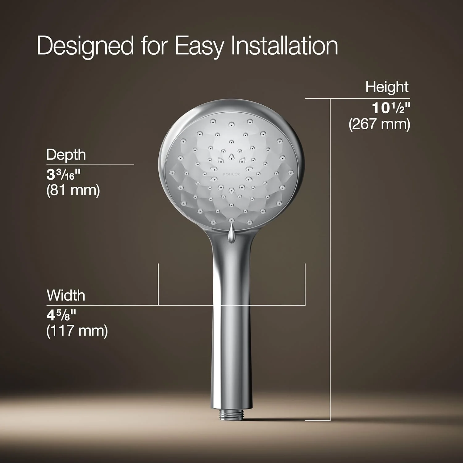 دوش دستی آواکن مدل KOHLER 72421-G-CP، کروم براق