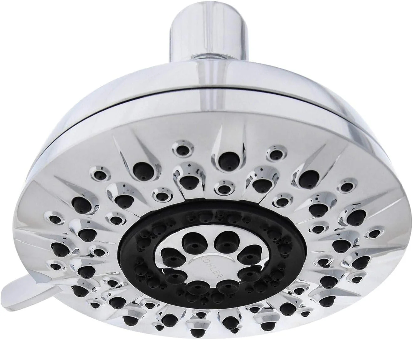 سردوش سقفی 5 اینچی چند منظوره KOHLER Radiate با 5 حالت پاشش، دارای موتور پاشش پیشرفته و صفحه پاشش MasterClean با قابلیت تمیز کردن آسان (نصب دیواری)