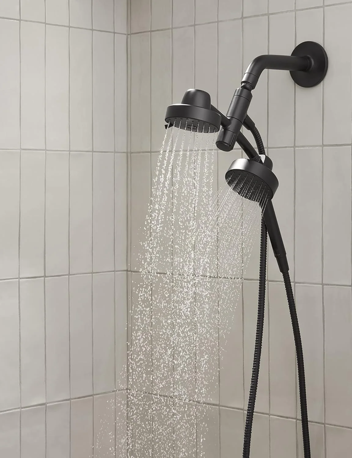 ست دوش چند منظوره 2 در 1 KOHLER 23218-BL Awaken، شامل سردوش چرخشی و دوشی دستی، 9.5 لیتر در دقیقه، مشکی مات