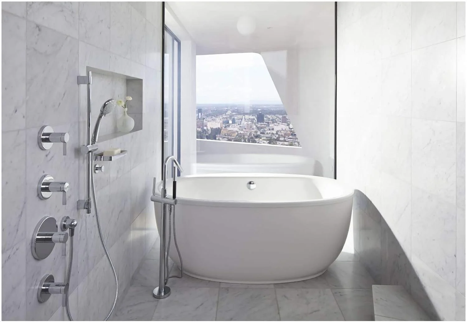 ست دوش دستی چند منظوره KOHLER 98362-G-CP Awaken B90 با نرخ جریان 6.6 لیتر در دقیقه، روکش کروم براق