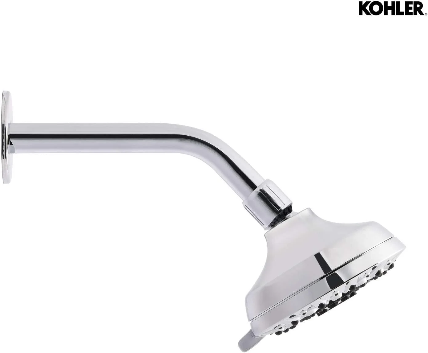 سردوش سقفی 5 اینچی چند منظوره KOHLER Radiate با 5 حالت پاشش، دارای موتور پاشش پیشرفته و صفحه پاشش MasterClean با قابلیت تمیز کردن آسان (نصب دیواری)