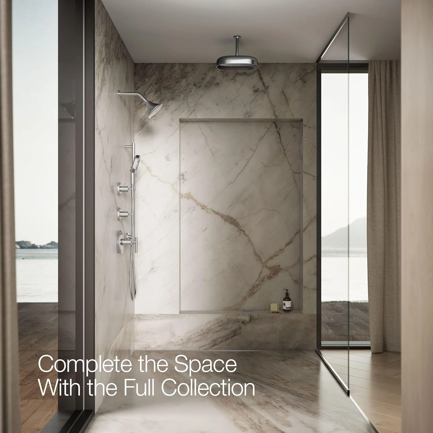 سردوش حمام Kohler مدل 22169-CP Forte، کروم براق