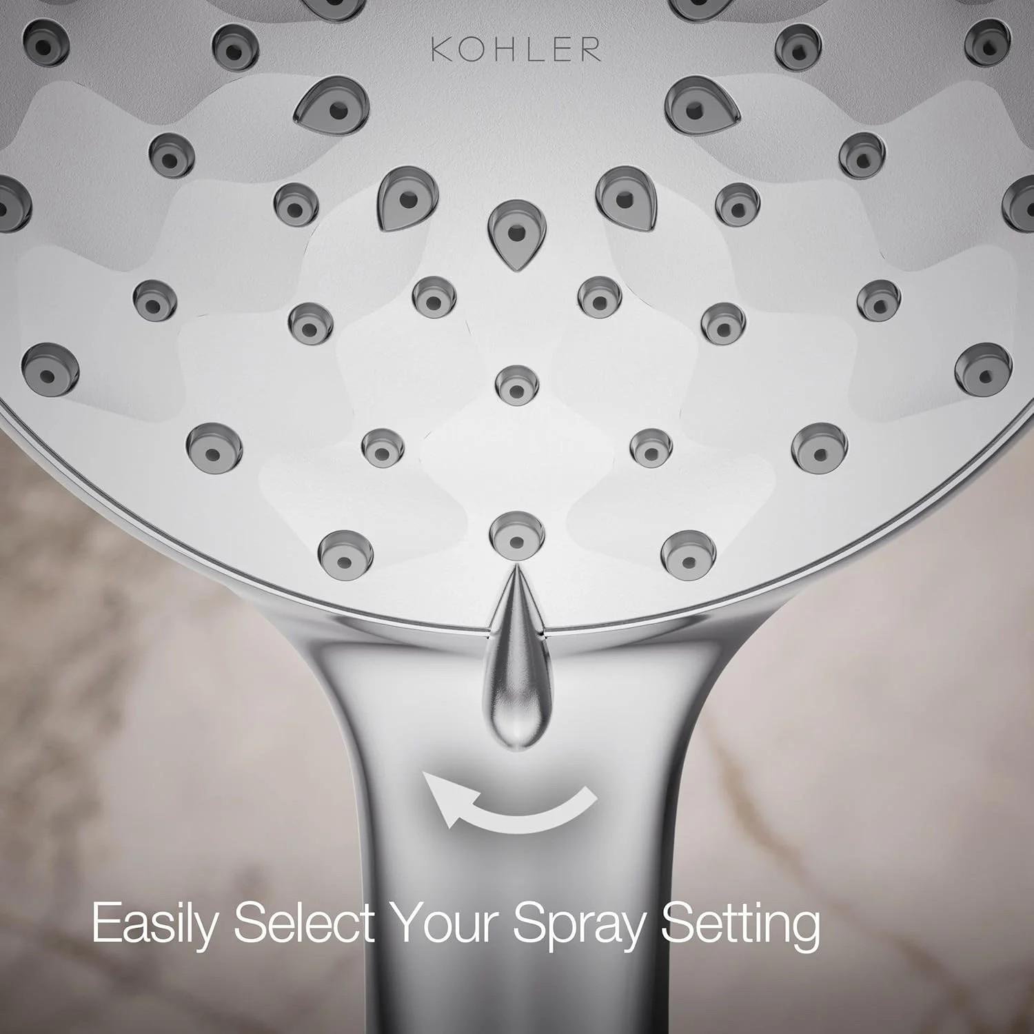 دوش دستی آواکن مدل KOHLER 72421-G-CP، کروم براق