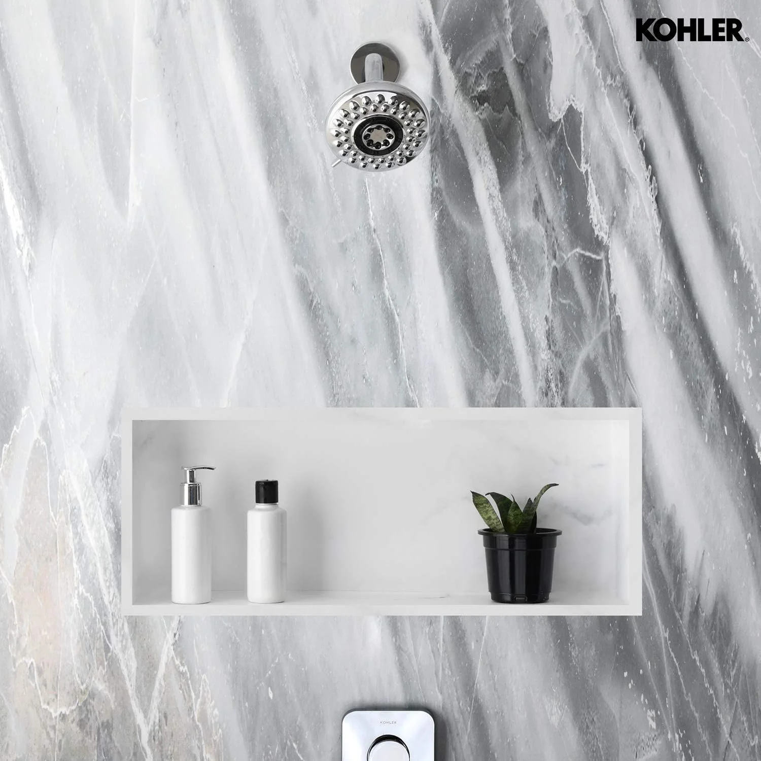 سردوش سقفی ABS کروم Kohler 75567IN-CP، متالیک، پرداخت کروم سردوش سقفی ABS کروم Kohler 75567IN-CP، متالیک، پرداخت کروم