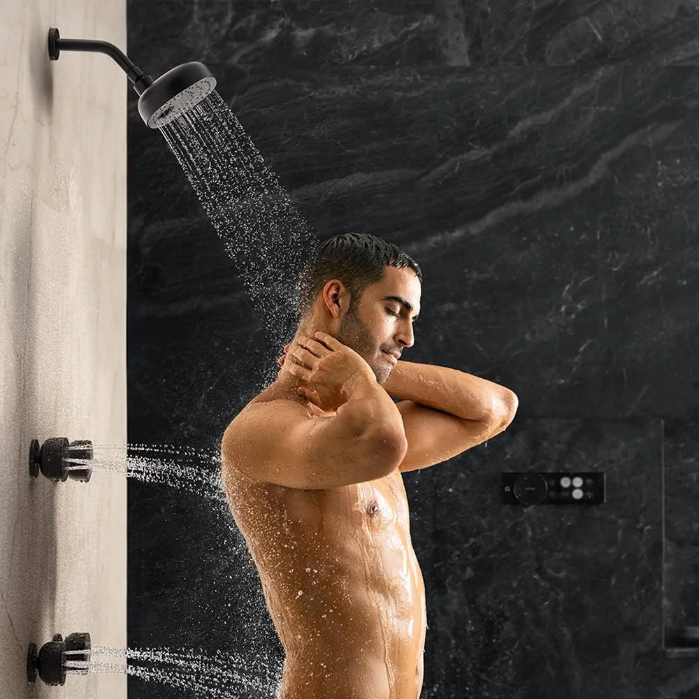 سردوش مستطیلی Kohler Statement، پوشش گسترده 200 میلیمتری، دارای 3 حالت اسپری، دکمه فشاری آسان، فناوری اسپری القایی هوای کاتالیزوری، نصب دیواری، روکش مشکی مات سردوش مستطیلی Kohler Statement، پوشش گسترده 200 میلیمتری، دارای 3 حالت اسپری، دکمه فشاری آسان، فناوری اسپری القایی هوای کاتالیزوری، نصب دیواری، روکش مشکی مات