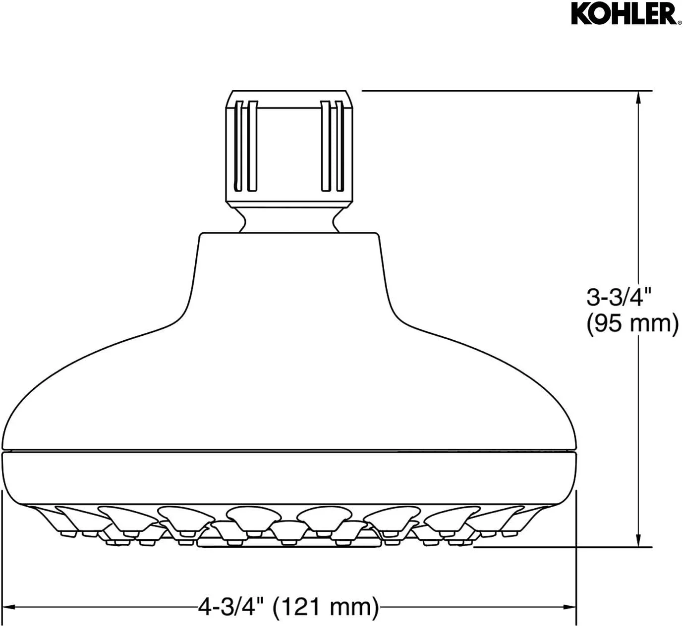 سردوش سقفی ABS کروم Kohler 75567IN-CP، متالیک، پرداخت کروم سردوش سقفی ABS کروم Kohler 75567IN-CP، متالیک، پرداخت کروم
