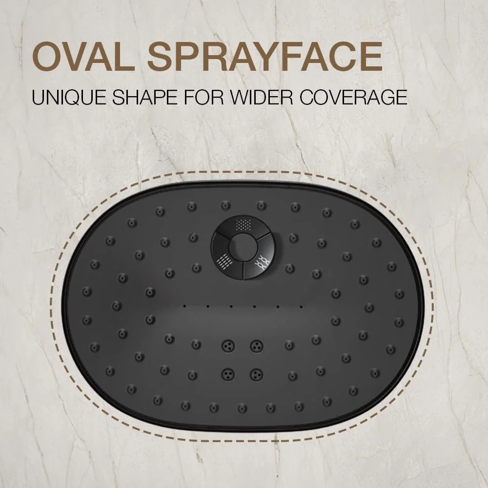 سردوش مستطیلی Kohler Statement، پوشش گسترده 200 میلیمتری، دارای 3 حالت اسپری، دکمه فشاری آسان، فناوری اسپری القایی هوای کاتالیزوری، نصب دیواری، روکش مشکی مات سردوش مستطیلی Kohler Statement، پوشش گسترده 200 میلیمتری، دارای 3 حالت اسپری، دکمه فشاری آسان، فناوری اسپری القایی هوای کاتالیزوری، نصب دیواری، روکش مشکی مات