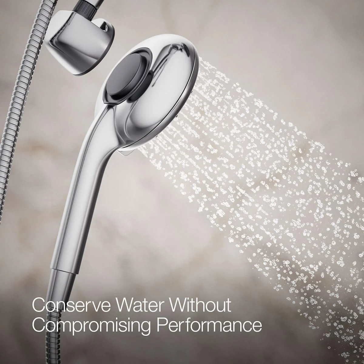 سردوش دوگانه دیواری Kohler Freespin Bellerose با سه حالت اسپری و اندازه 5.25 اینچ، رنگ نیکل برس خورده براق