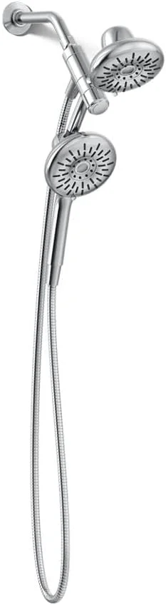 سردوش دوگانه دیواری Kohler Freespin Bellerose با سه حالت اسپری و اندازه 5.25 اینچ، رنگ نیکل برس خورده براق