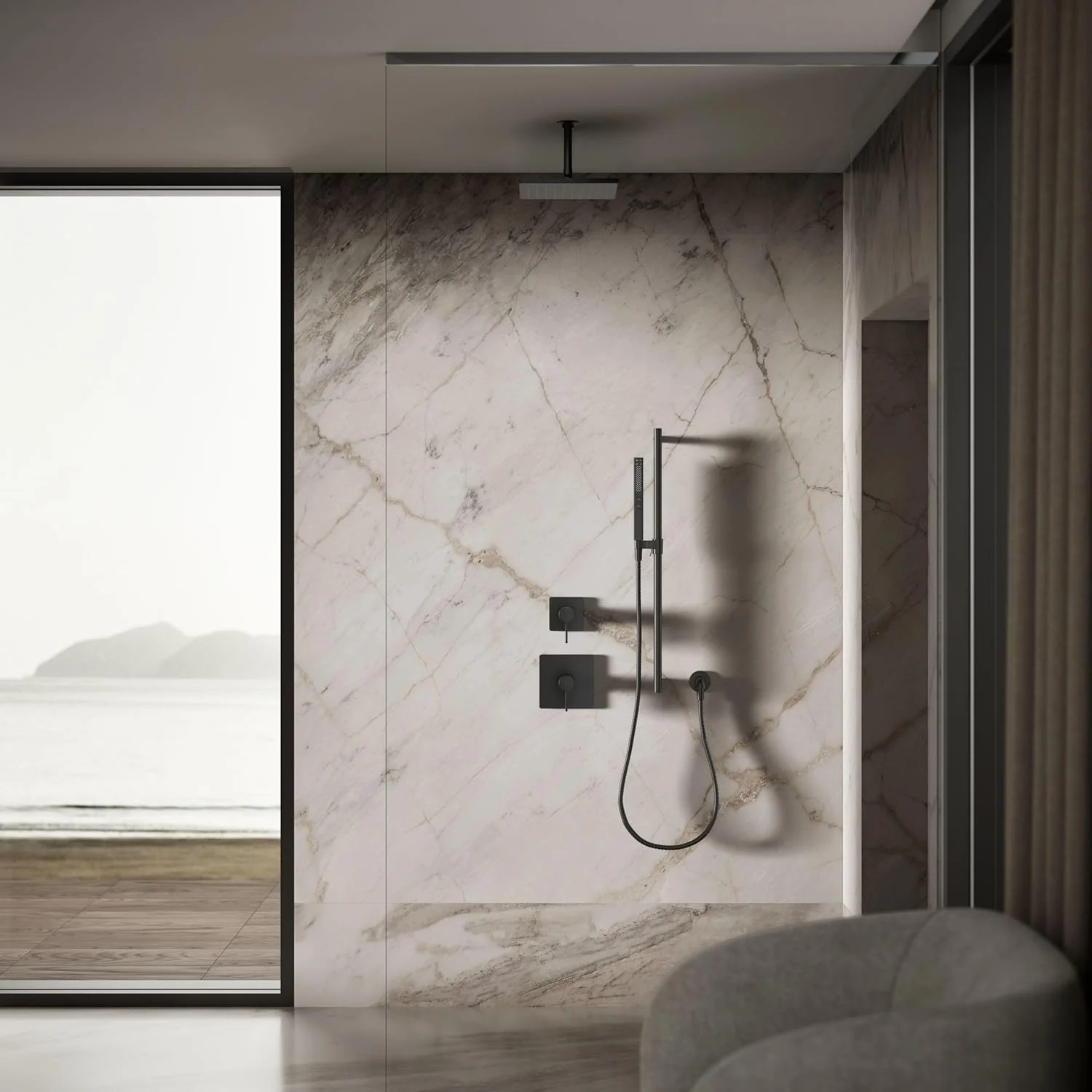 سردوش بارانی Kohler K-26149-BL مدل Honesty، مشکی مات سردوش بارانی Kohler K-26149-BL مدل Honesty، مشکی مات