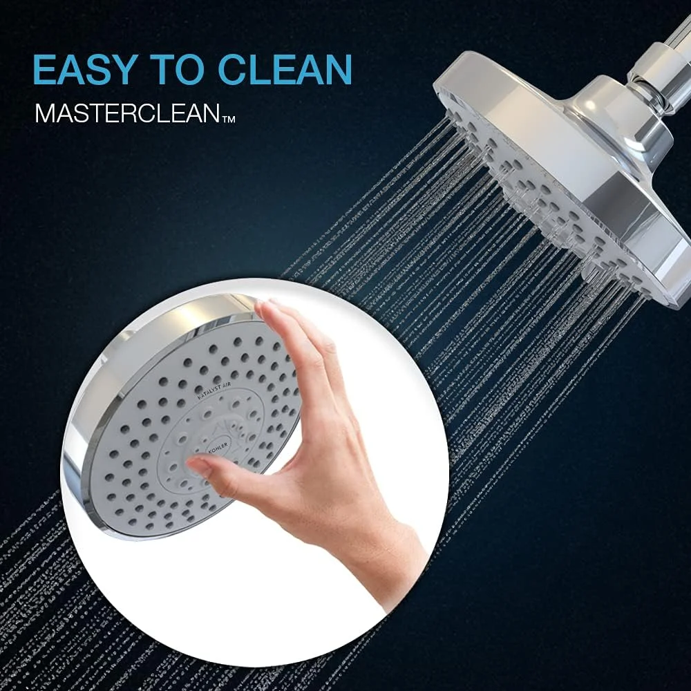 سردوش حمام Kohler Rain Duet - پرداخت کروم براق - سردوش هندسی چند منظوره 127 میلی متری - فناوری اسپری القایی هوا Katalyst - 5 نوع ترکیب اسپری سردوش حمام Kohler Rain Duet - پرداخت کروم براق - سردوش هندسی چند منظوره 127 میلی متری - فناوری اسپری القایی هوا Katalyst - 5 نوع ترکیب اسپری