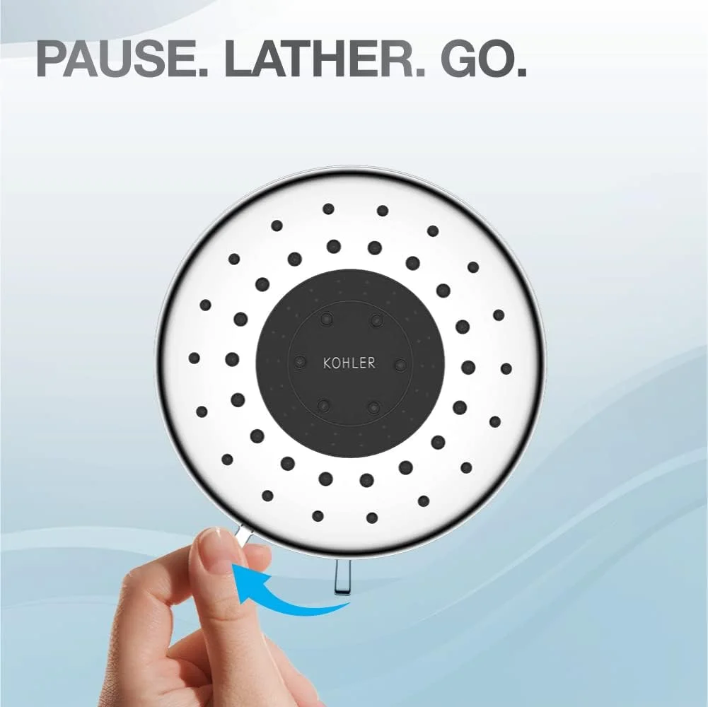 سردوش چند منظوره 12 سانتی متری KOHLER Daisyfield با 5 حالت پاشش، دارای عملکرد مکث برای کف مالی، حالت بارانی، آبکشی شدید و اسپری های ترکیبی ماساژ (نصب دیواری، روکش کروم براق) سردوش چند منظوره 12 سانتی متری KOHLER Daisyfield با 5 حالت پاشش، دارای عملکرد مکث برای کف مالی، حالت بارانی، آبکشی شدید و اسپری های ترکیبی ماساژ (نصب دیواری، روکش کروم براق)