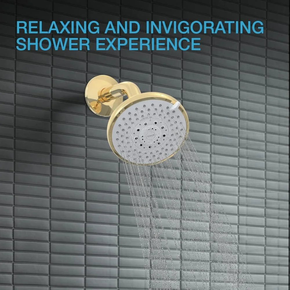 سردوش حمام Kohler Rain Duet - روکش طلایی فرانسوی - سردوش چند منظوره 122 میلی متری - فناوری اسپری القایی هوا Katalyst - 5 نوع ترکیب اسپری - روکش بادوام 75924IN-AF سردوش حمام Kohler Rain Duet - روکش طلایی فرانسوی - سردوش چند منظوره 122 میلی متری - فناوری اسپری القایی هوا Katalyst - 5 نوع ترکیب اسپری - روکش بادوام 75924IN-AF