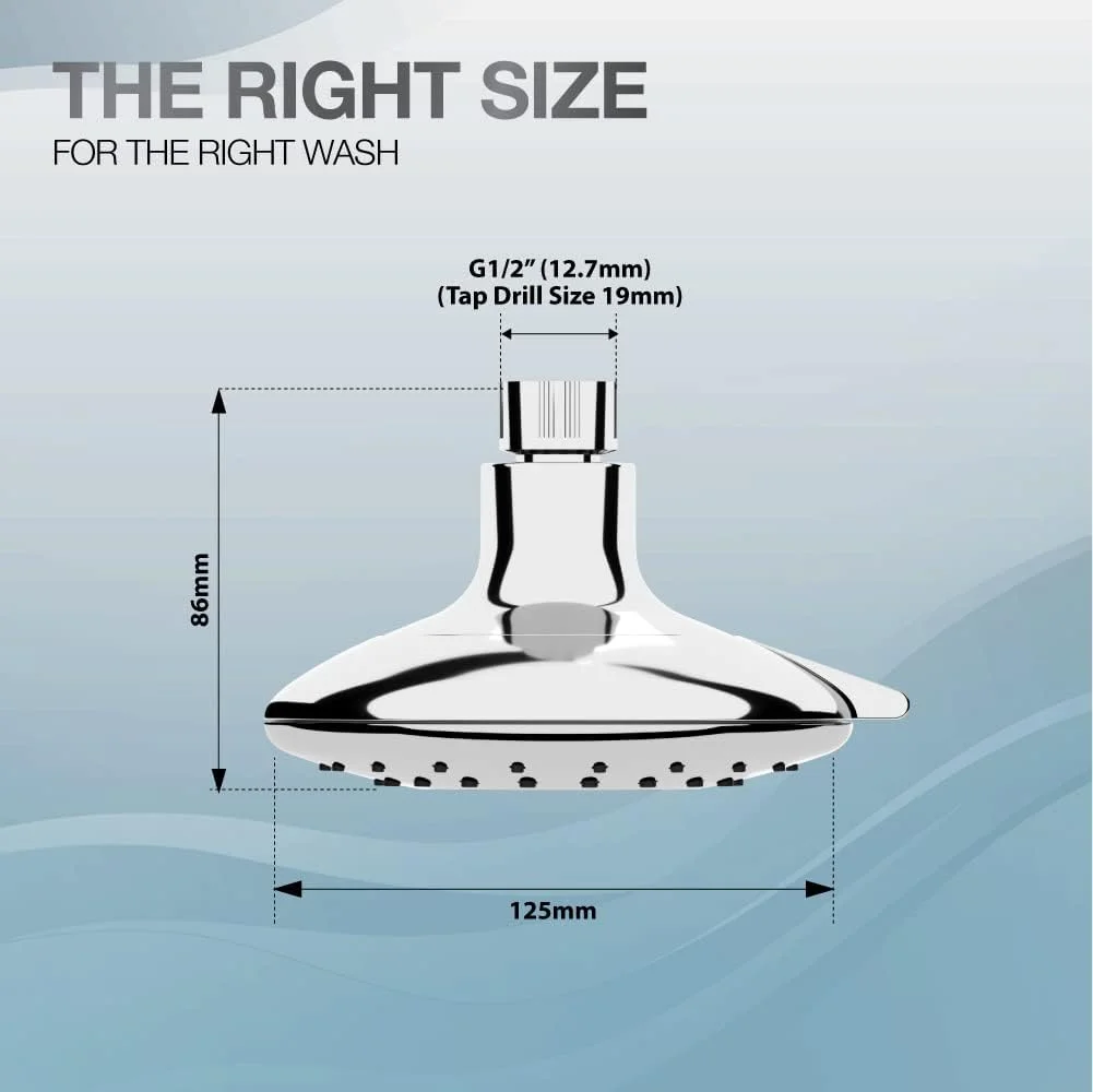 سردوش چند منظوره 12 سانتی متری KOHLER Daisyfield با 5 حالت پاشش، دارای عملکرد مکث برای کف مالی، حالت بارانی، آبکشی شدید و اسپری های ترکیبی ماساژ (نصب دیواری، روکش کروم براق) سردوش چند منظوره 12 سانتی متری KOHLER Daisyfield با 5 حالت پاشش، دارای عملکرد مکث برای کف مالی، حالت بارانی، آبکشی شدید و اسپری های ترکیبی ماساژ (نصب دیواری، روکش کروم براق)