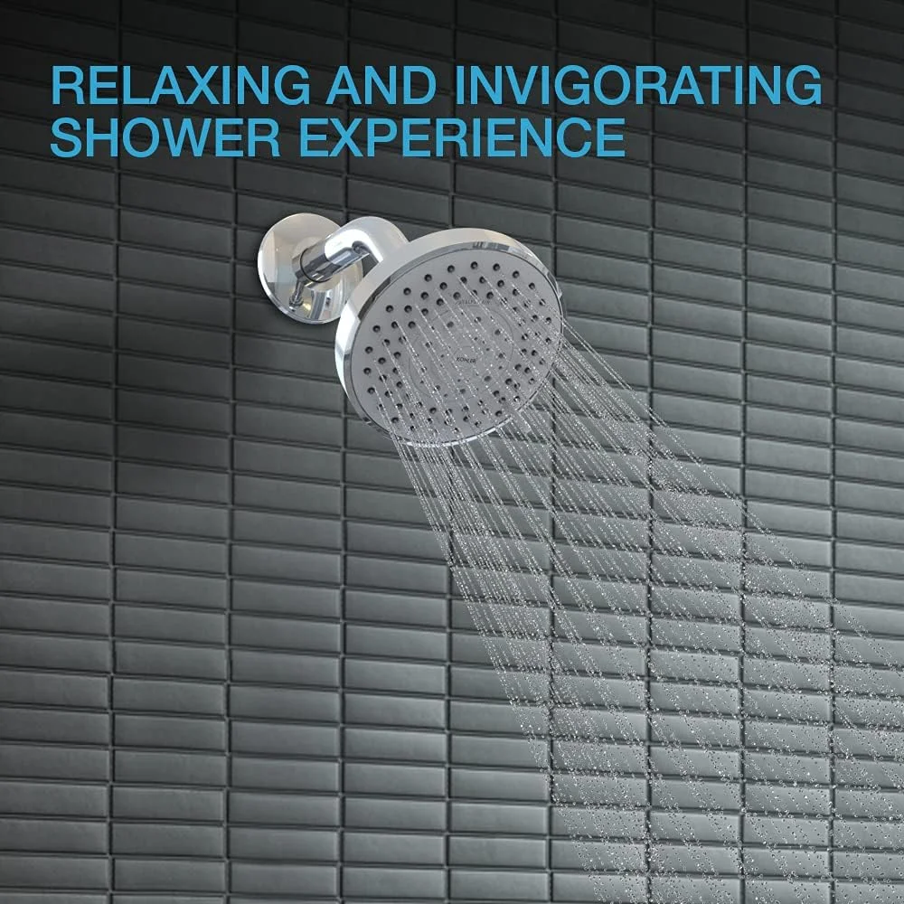 سردوش حمام Kohler Rain Duet - پرداخت کروم براق - سردوش هندسی چند منظوره 127 میلی متری - فناوری اسپری القایی هوا Katalyst - 5 نوع ترکیب اسپری سردوش حمام Kohler Rain Duet - پرداخت کروم براق - سردوش هندسی چند منظوره 127 میلی متری - فناوری اسپری القایی هوا Katalyst - 5 نوع ترکیب اسپری