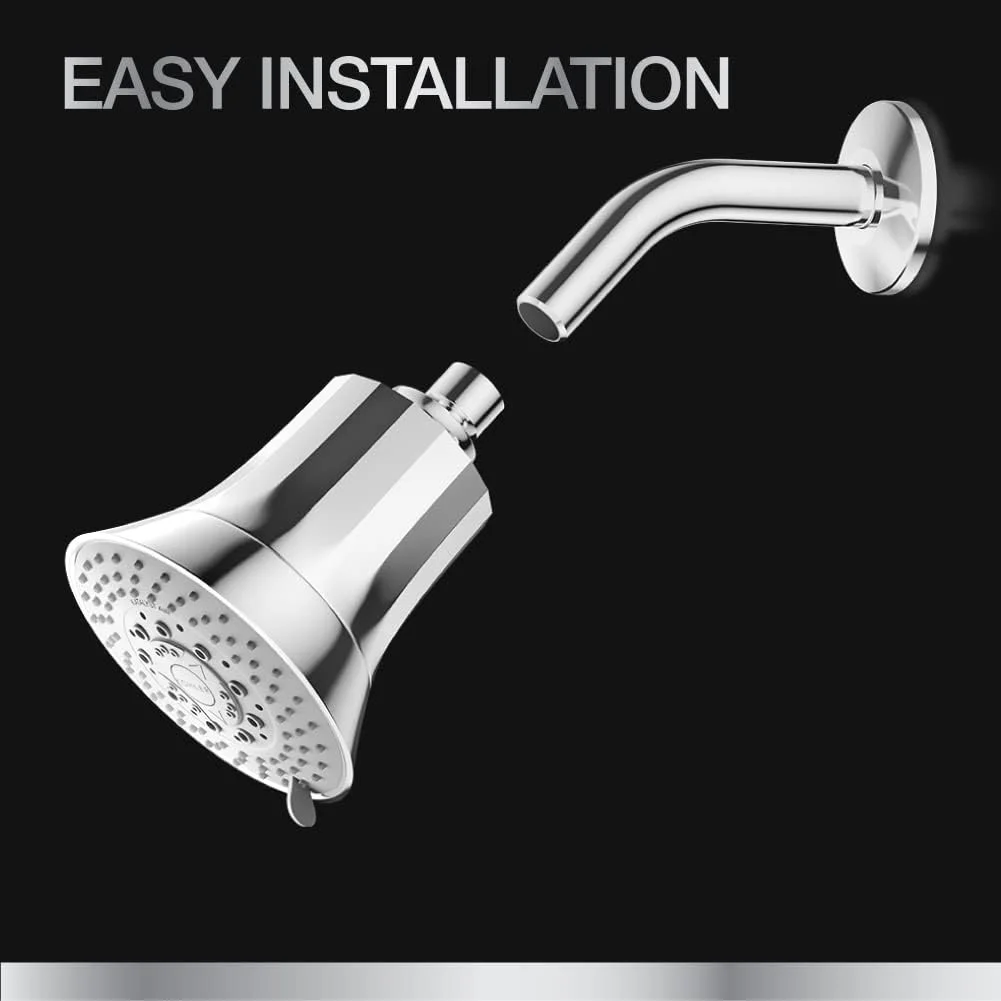 سردوش فیلتردار Kohler Rain Duet - سردوش چند منظوره 5 حالته با کارتریج تصفیه آب - بهترین عملکرد با نرم کننده آب سخت - نصب دیواری، پرداخت پولیشی، کروم - 109 میلی متر، ABS سردوش فیلتردار Kohler Rain Duet - سردوش چند منظوره 5 حالته با کارتریج تصفیه آب - بهترین عملکرد با نرم کننده آب سخت - نصب دیواری، پرداخت پولیشی، کروم - 109 میلی متر، ABS