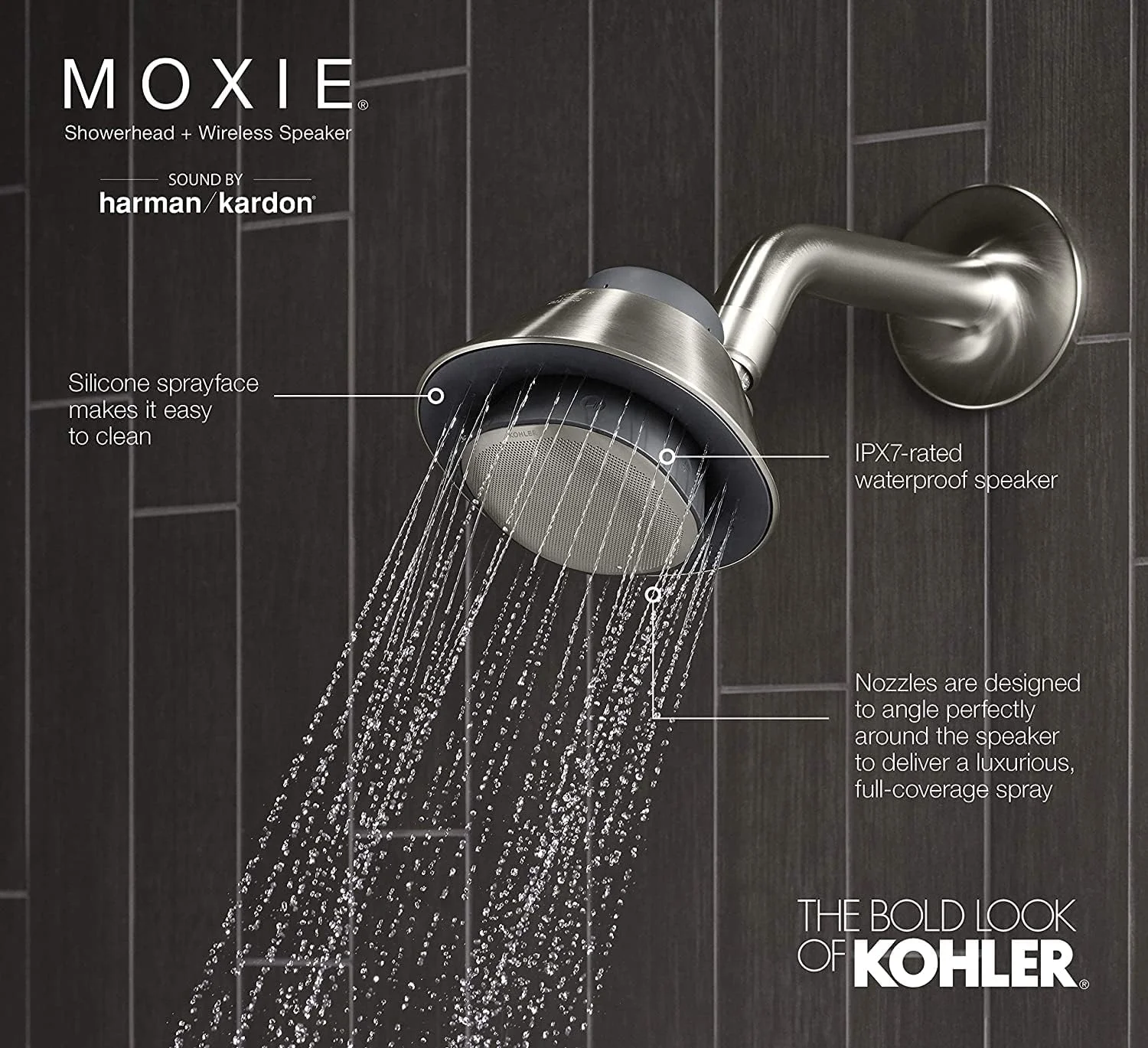 سردوش بلوتوثی KOHLER Moxie، اسپیکر دوشی، اسپیکر ضد آب، رادیو دوشی، اسپیکر قابل شارژ، اسپیکر قابل حمل، 2.5 GPM، K-28238-NKE-BN، نیکل برس خورده پر جنب و جوش سردوش بلوتوثی KOHLER Moxie، اسپیکر دوشی، اسپیکر ضد آب، رادیو دوشی، اسپیکر قابل شارژ، اسپیکر قابل حمل، 2.5 GPM، K-28238-NKE-BN، نیکل برس خورده پر جنب و جوش