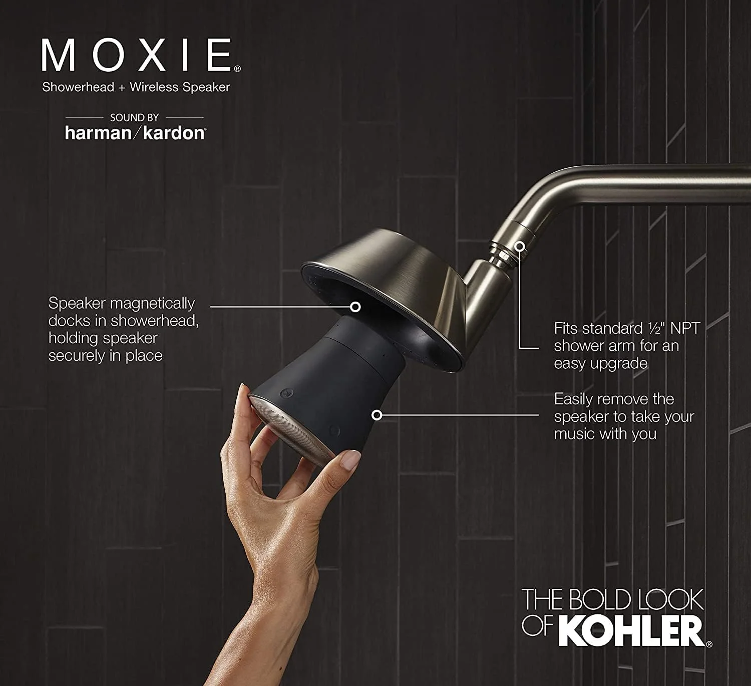 سردوش بلوتوثی KOHLER Moxie، اسپیکر دوشی، اسپیکر ضد آب، رادیو دوشی، اسپیکر قابل شارژ، اسپیکر قابل حمل، 2.5 GPM، K-28238-NKE-BN، نیکل برس خورده پر جنب و جوش سردوش بلوتوثی KOHLER Moxie، اسپیکر دوشی، اسپیکر ضد آب، رادیو دوشی، اسپیکر قابل شارژ، اسپیکر قابل حمل، 2.5 GPM، K-28238-NKE-BN، نیکل برس خورده پر جنب و جوش