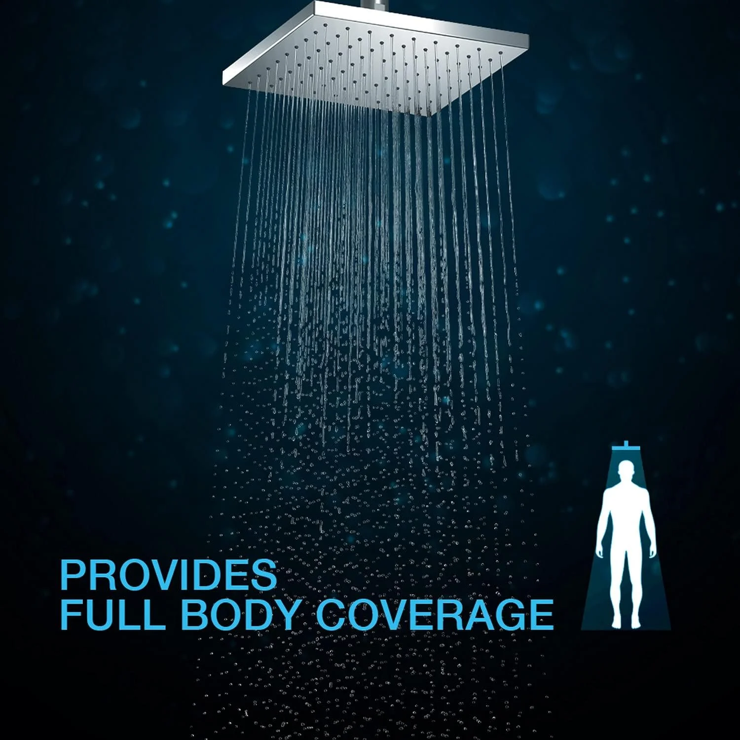 سردوش حمام Kohler Rain Duet - روکش کروم براق - سردوش بارانی مربعی 203 میلی‌متری - فناوری اسپری القایی هوا Katalyst - 3 نوع حالت اسپری - پوشش گسترده 73199IN-CP