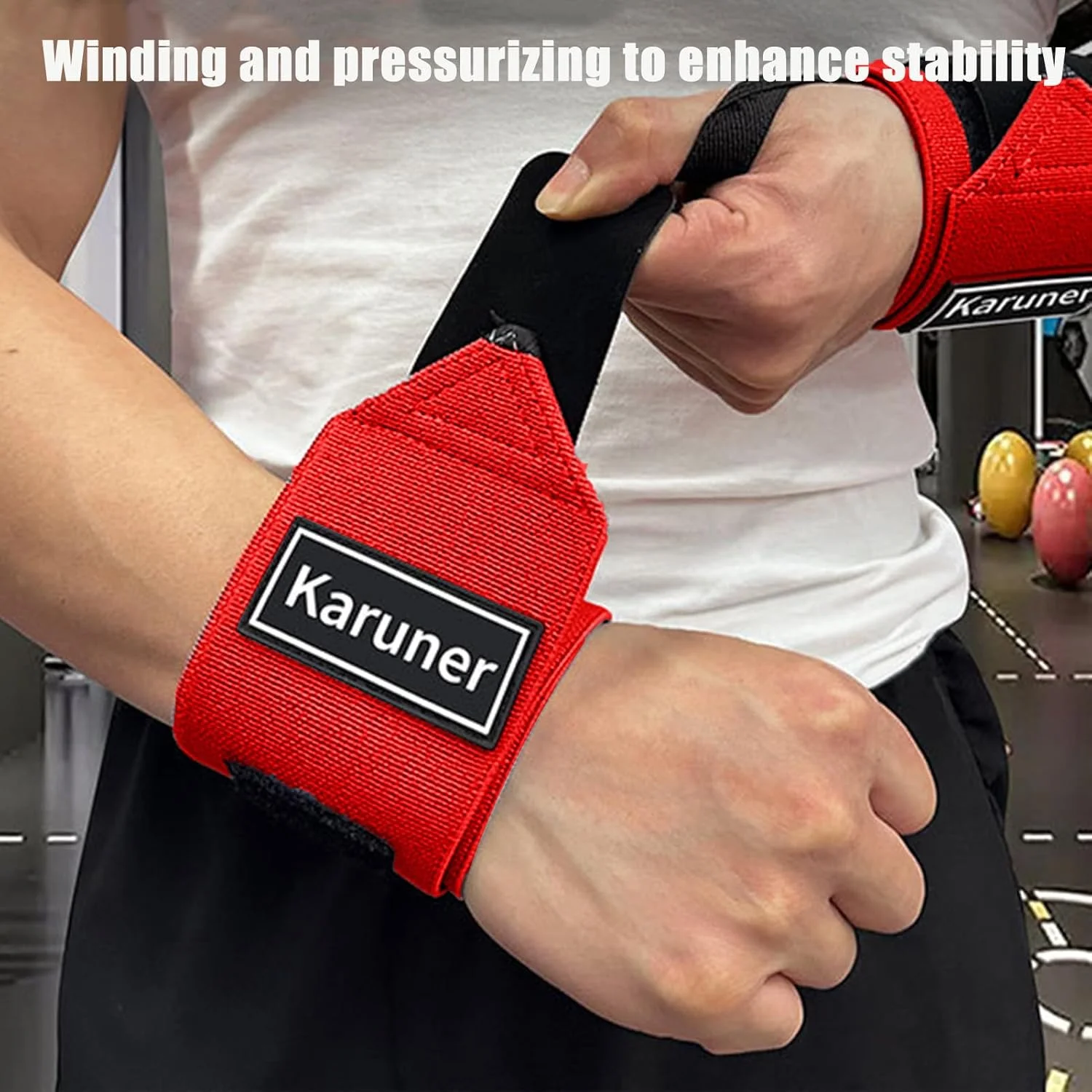 مچ بند ورزشی، بند مچ بند ورزشی تناسب اندام - مچ بند تناسب اندام با مواد متراکم برای بسکتبال، تنیس، وزنه برداری در باشگاه، تمرینات قدرتی