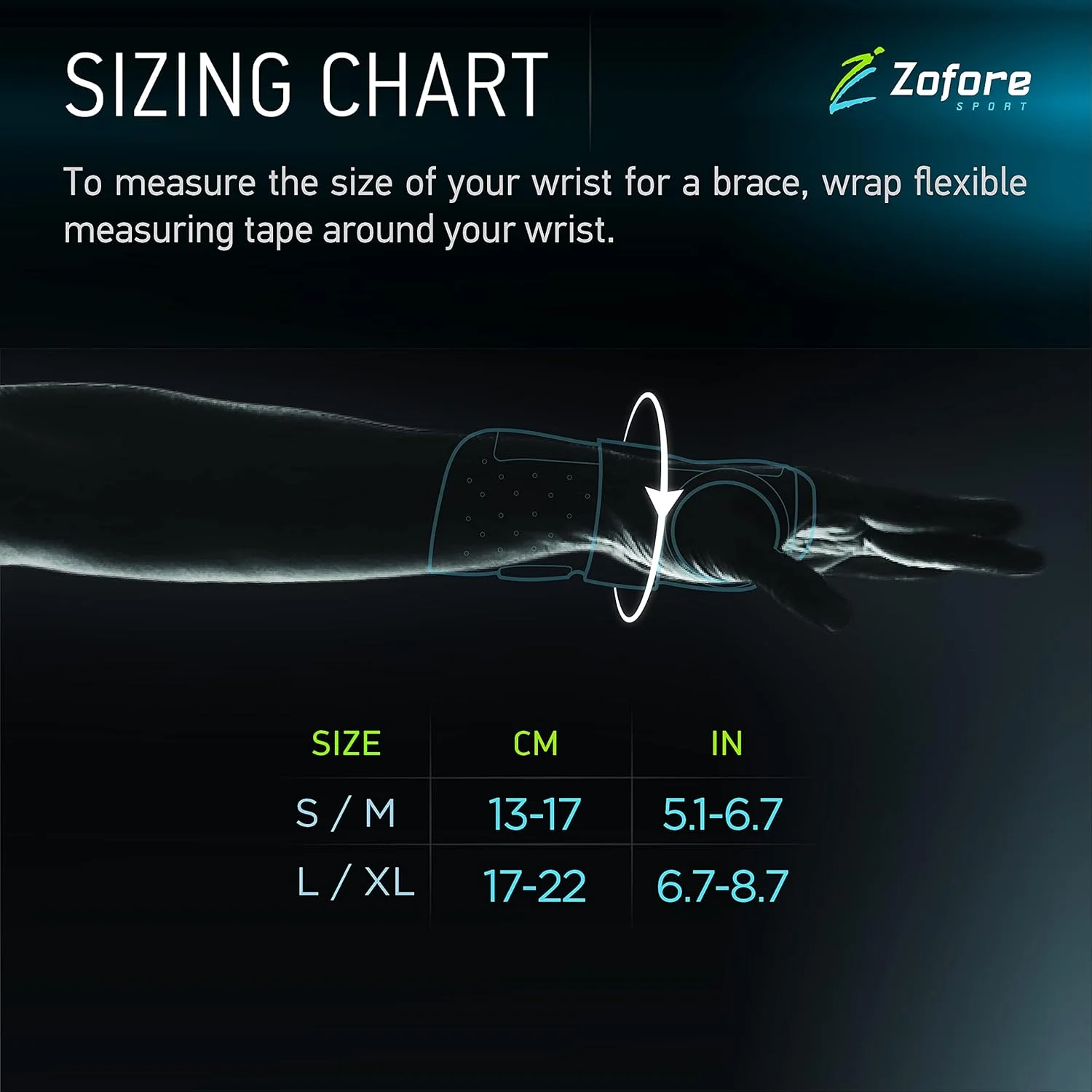 مچ بند طبی ZOFORE SPORT با 2 بند و تثبیت کننده آتل فلزی - کمک به تسکین درد تاندونیت، آرتریت و تونل کارپال - کاهش زمان بهبودی برای مردان و زنان - راست (L/XL)