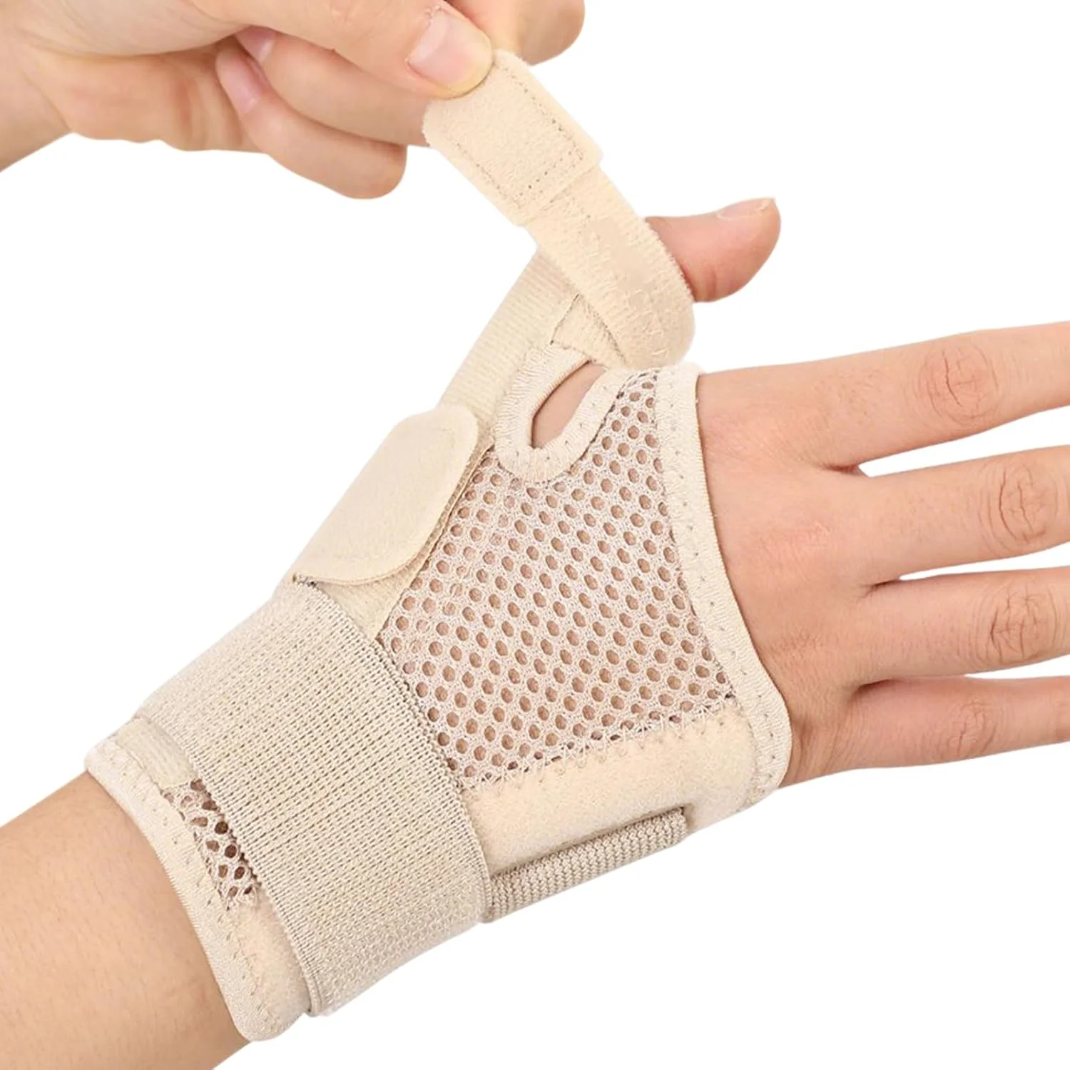 مچ بند برای تمرینات ورزشی - آتل محافظ مچ دست - مچ بند ضد لغزش با پشتیبانی از شست برای تمرینات وزنه برداری، گلف، تنیس، صخره نوردی