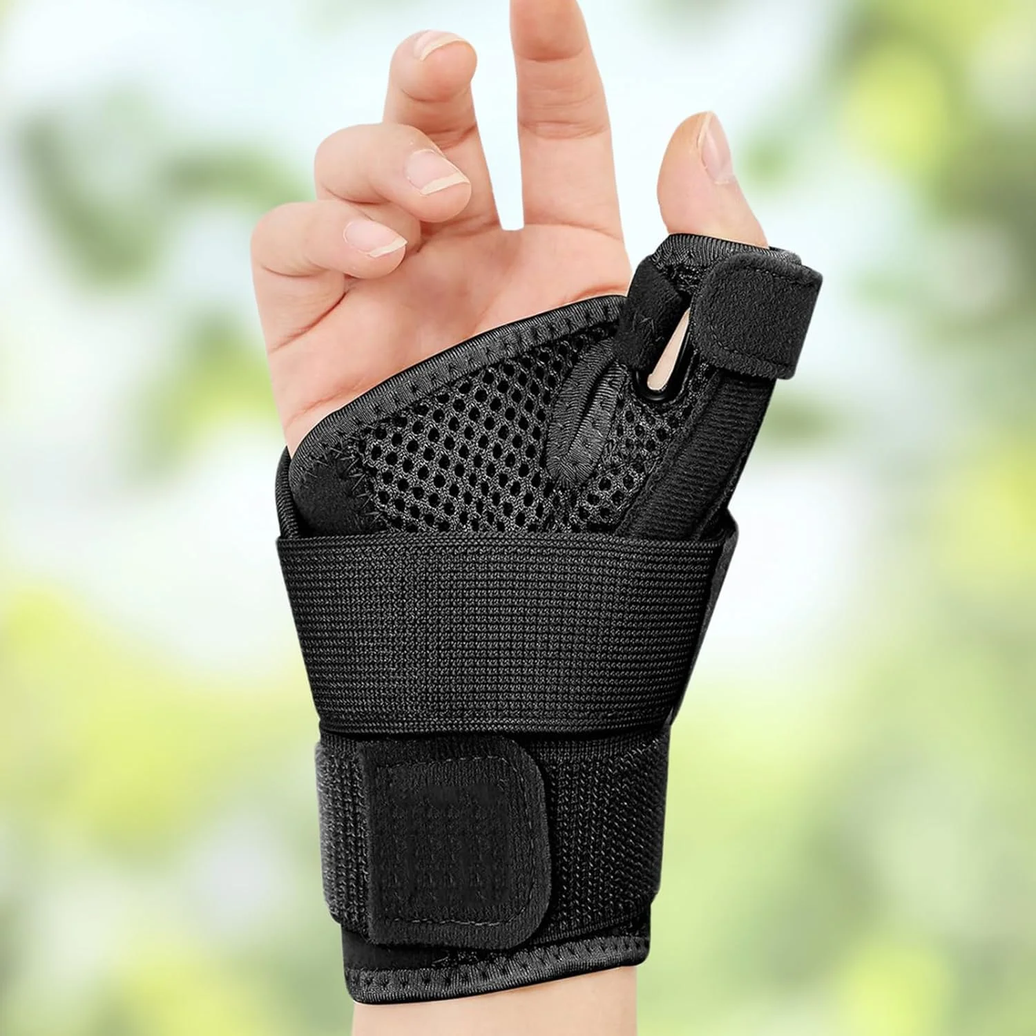 مچ بند برای بلند کردن وزنه، آتل تسکین دهنده - مچ بند شست تنفسی با پشتیبانی ارگونومیک برای کار با کامپیوتر، تمرینات وزنه برداری و گلف