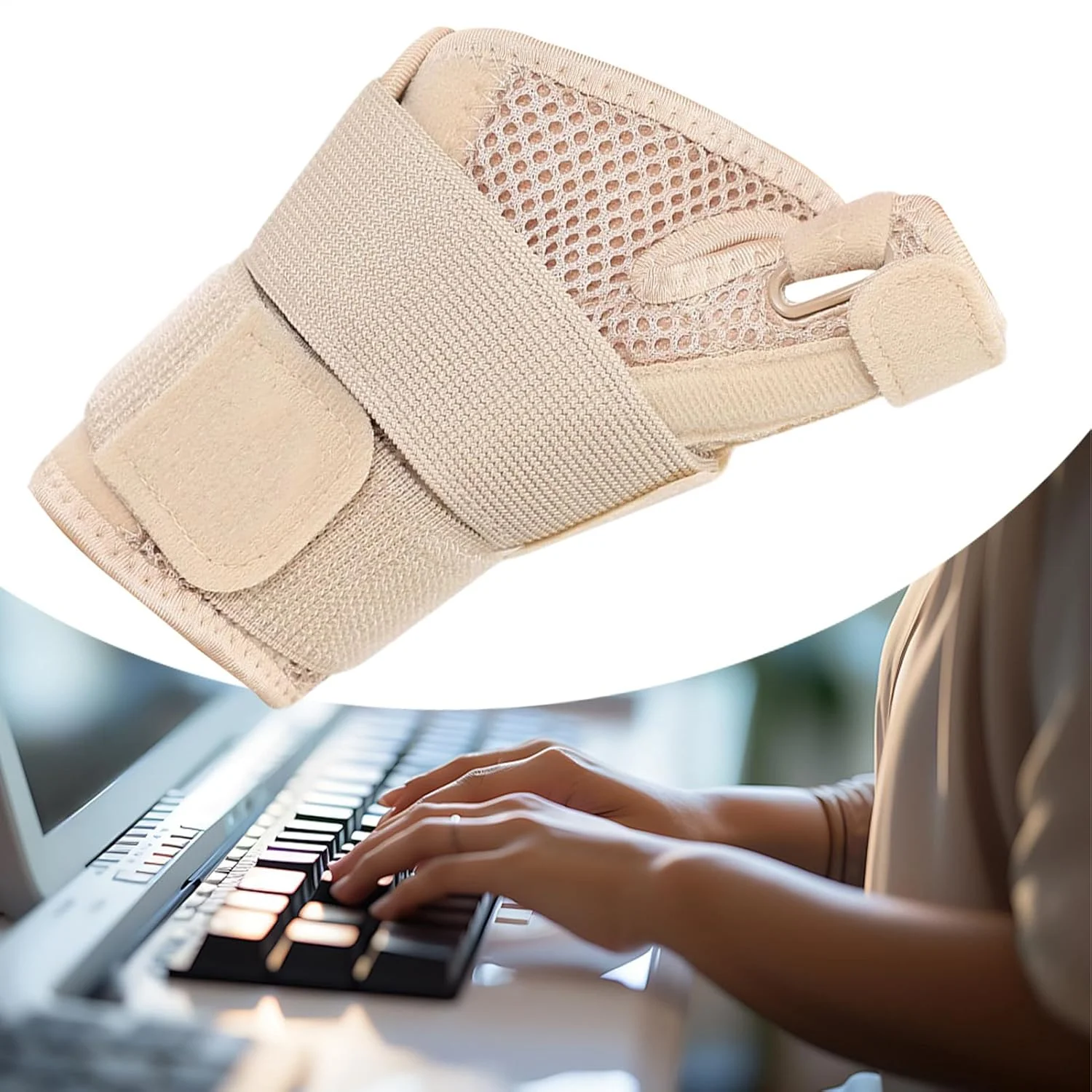 مچ بند برای تمرینات ورزشی - آتل محافظ مچ دست - مچ بند ضد لغزش با پشتیبانی از شست برای تمرینات وزنه برداری، گلف، تنیس، صخره نوردی