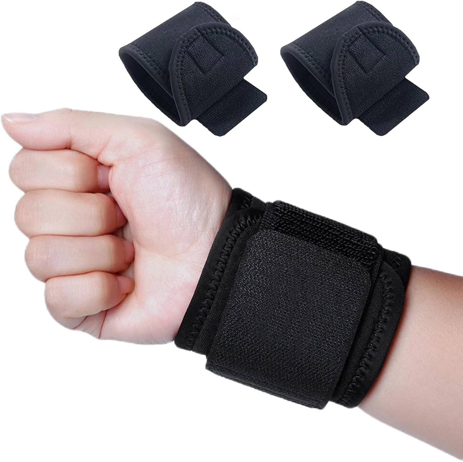 بسته 2 عددی مچ بند برای وزنه برداری، مچ بند ورزشی برای تناسب اندام و بلند کردن وزنه