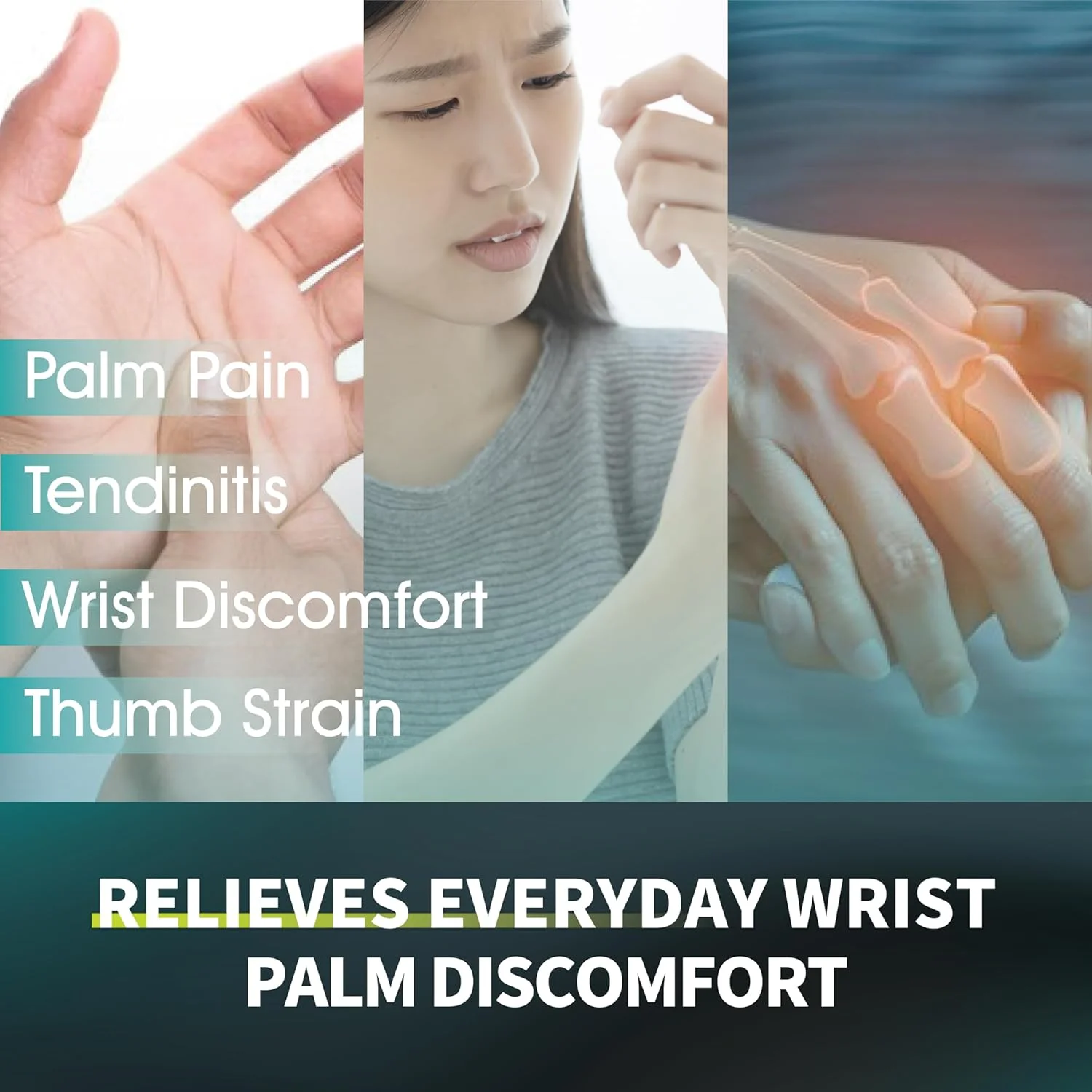 مچ بند و شست فشاری VS VITAL SALVEO Salveo، برای آرتروز، درد مفاصل، تاندونیت، خستگی، سندرم تونل کارپال، رگ به رگ شدن، بی ثباتی دست و درد مچ دست (1 عدد) - متوسط