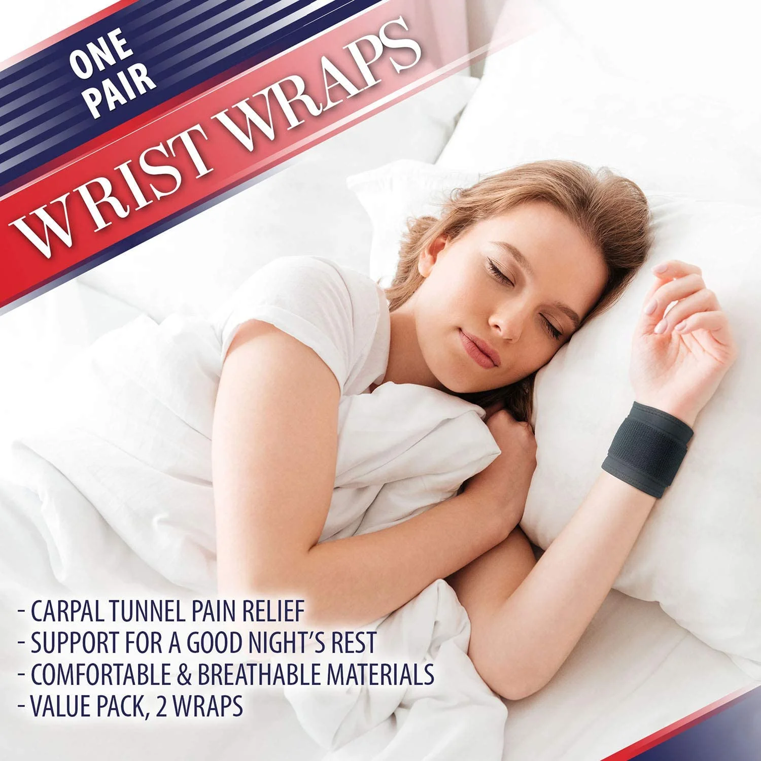 مچ بند TYCA برای پشتیبانی مچ - فشردگی مچ برای تسکین تاندونیت، آرتروز و سندرم تونل کارپال. جایگزین عالی برای مچ بند حجیم یا آتل مچ. مناسب برای دست چپ یا راست (2 عدد)