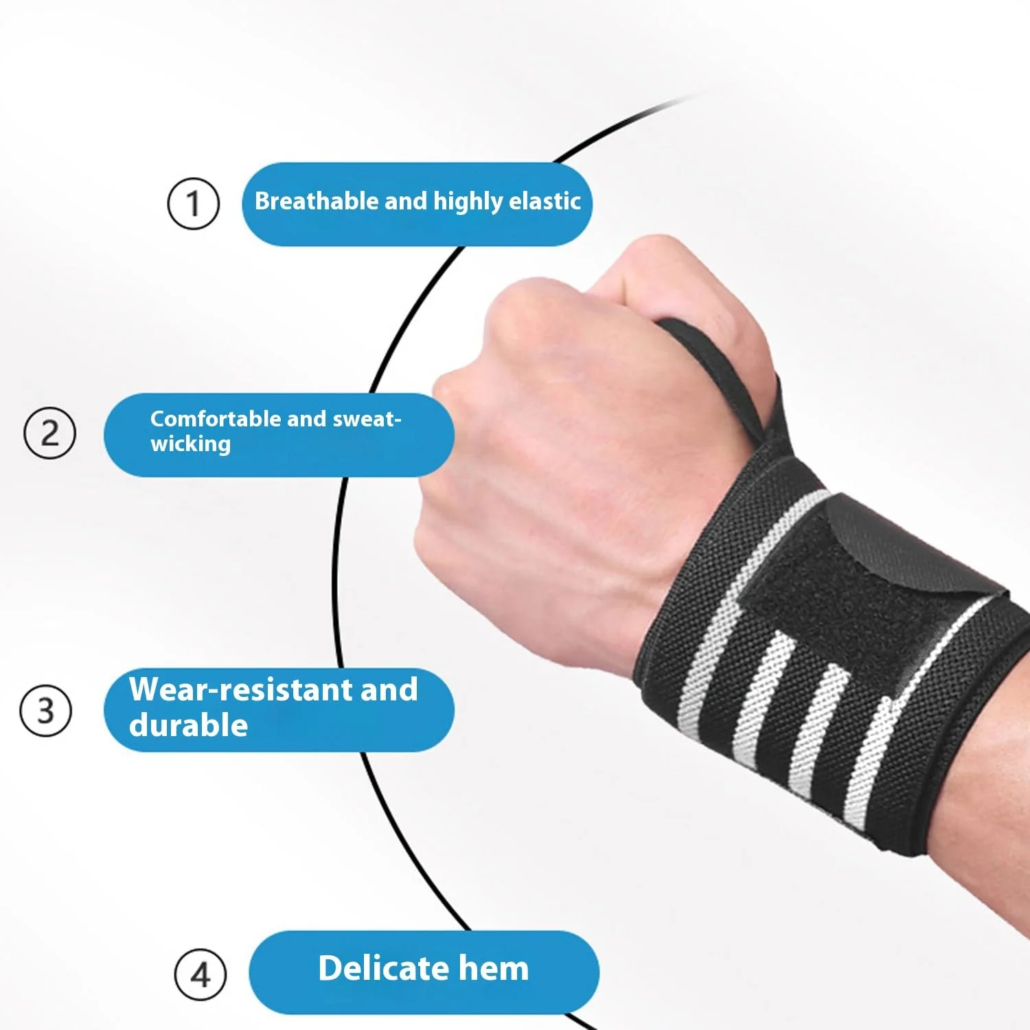 مچ بند توپون، یک جفت مچ بند برای تونل کارپال برای زنان و مردان. بند مچ برای وزنه برداری، تمرین و تسکین درد. انعطاف پذیر، بسیار الاستیک، قابل تنظیم