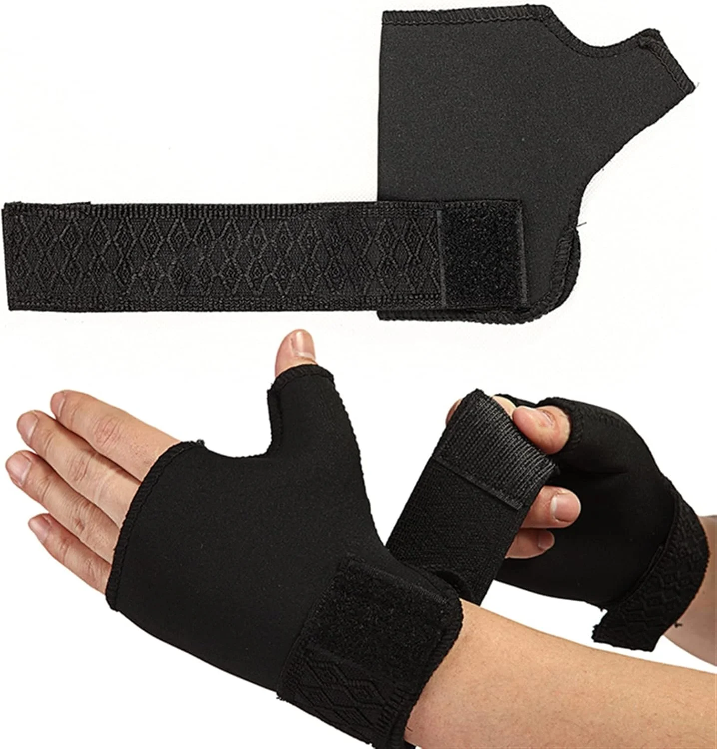 مچ بند تیاندی‌اف‌وای برگشت‌پذیر، مچ بند حمایتی قابل تنظیم برای والیبال و بدمینتون، مناسب دست راست/چپ، تثبیت کننده انگشت شست