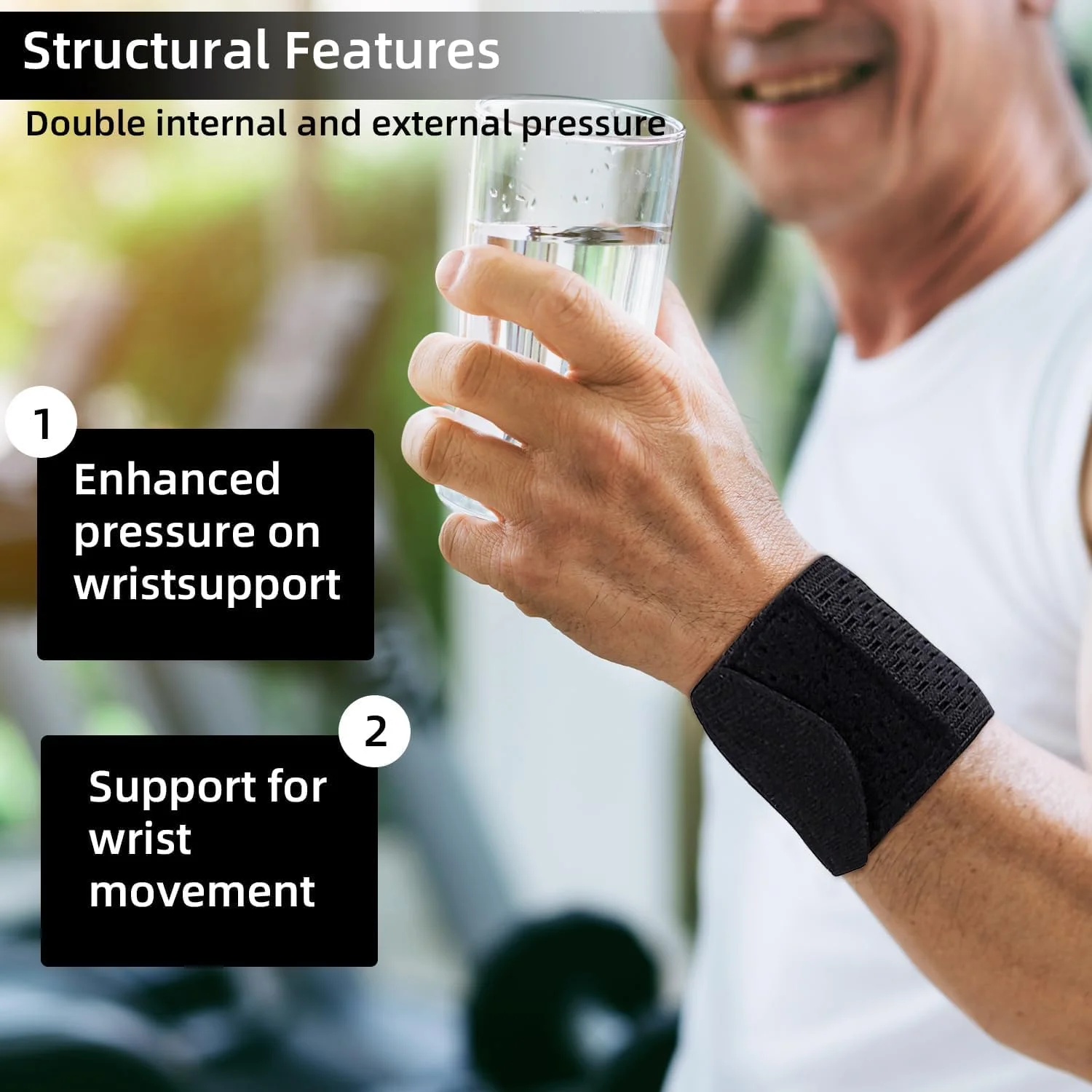 مچ بند تونل کارپال SYOSI، بند مچی فوق العاده نازک با قابلیت فشردگی و پشتیبانی، بند مچی قابل تنظیم برای وزنه برداری، تنیس و تمرینات قدرتی تناسب اندام، مناسب برای نوجوانان و زنان، 2 عدد