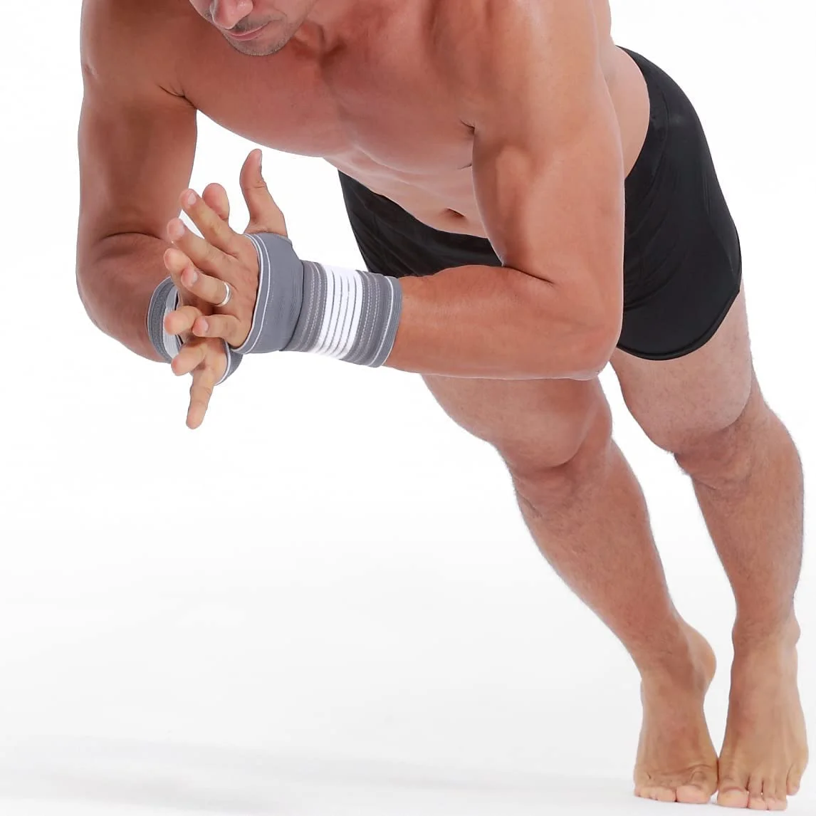 مچ بند و کف بند الاستیک SYOSI با بند قابل تنظیم، ایده آل برای رگ به رگ شدن، آسیب دیدگی یا استفاده ورزشی بدون میله فلزی، پشتیبانی بدون محدود کردن انعطاف پذیری (سایز L، یک جفت)