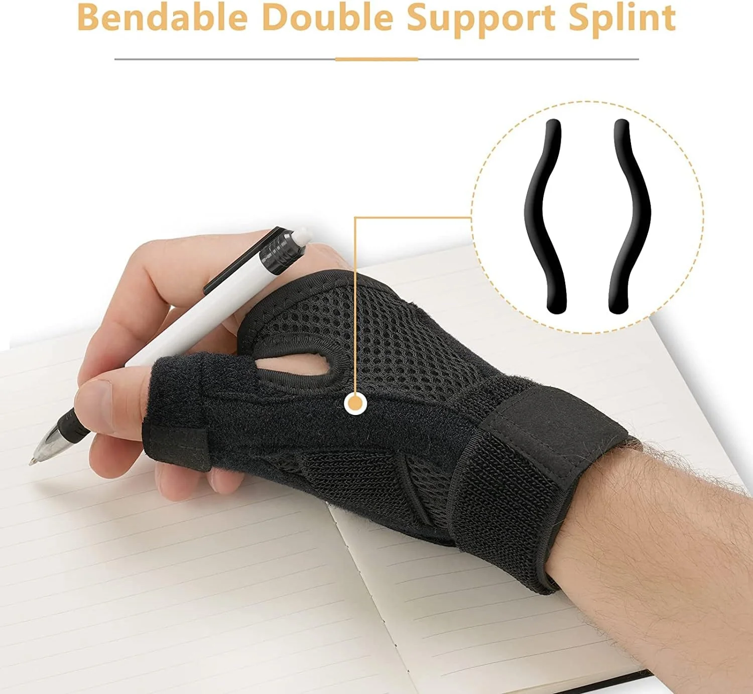 مچ بند انگشت شست SYOSI، آتل انگشت شست برای تسکین درد، آرتریت، تاندونیت، رگ به رگ شدن، کشیدگی، تونل کارپال و بی حرکت کردن انگشت ماشه ای، دست چپ یا راست