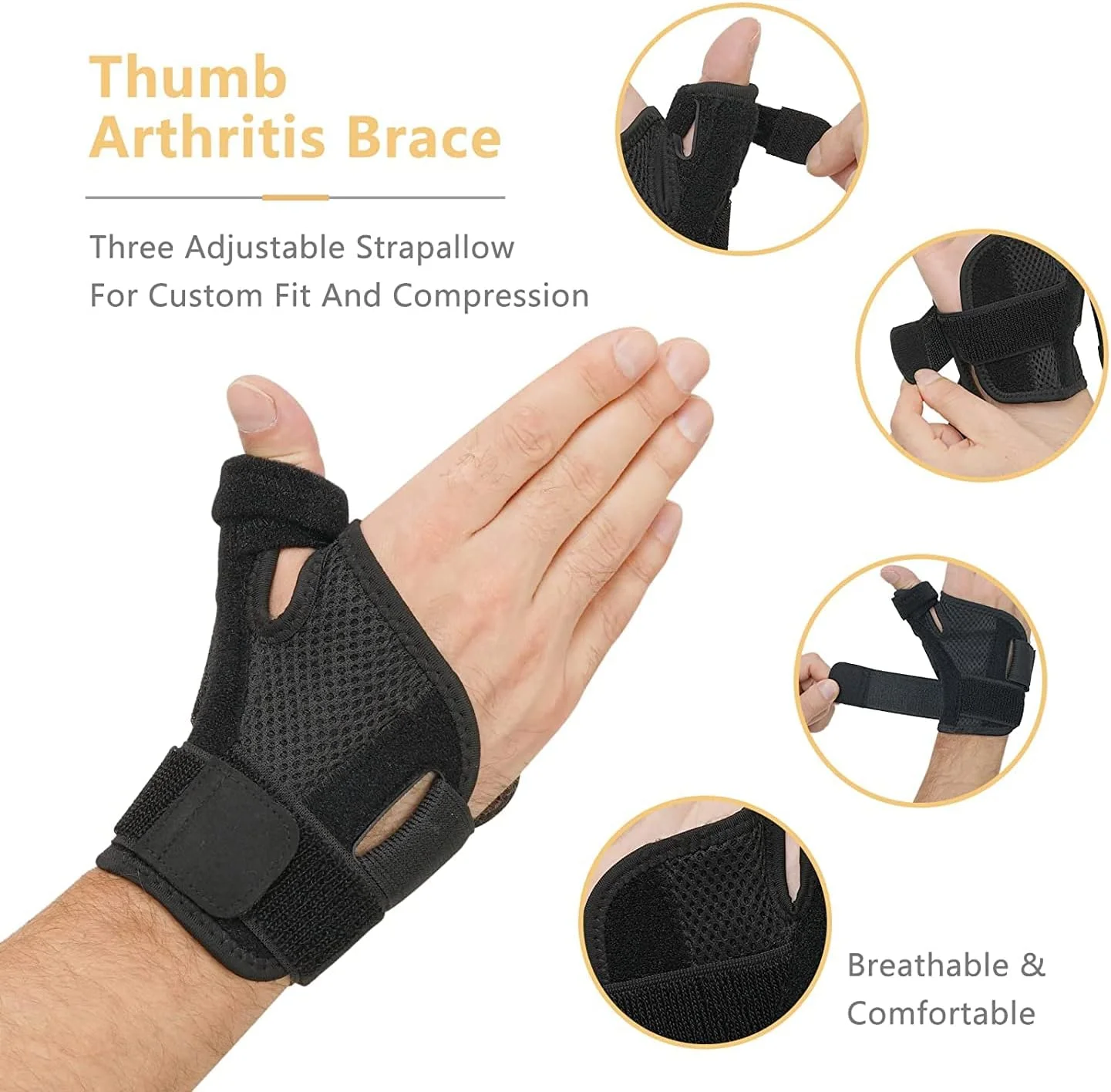 مچ بند انگشت شست SYOSI، آتل انگشت شست برای تسکین درد، آرتریت، تاندونیت، رگ به رگ شدن، کشیدگی، تونل کارپال و بی حرکت کردن انگشت ماشه ای، دست چپ یا راست