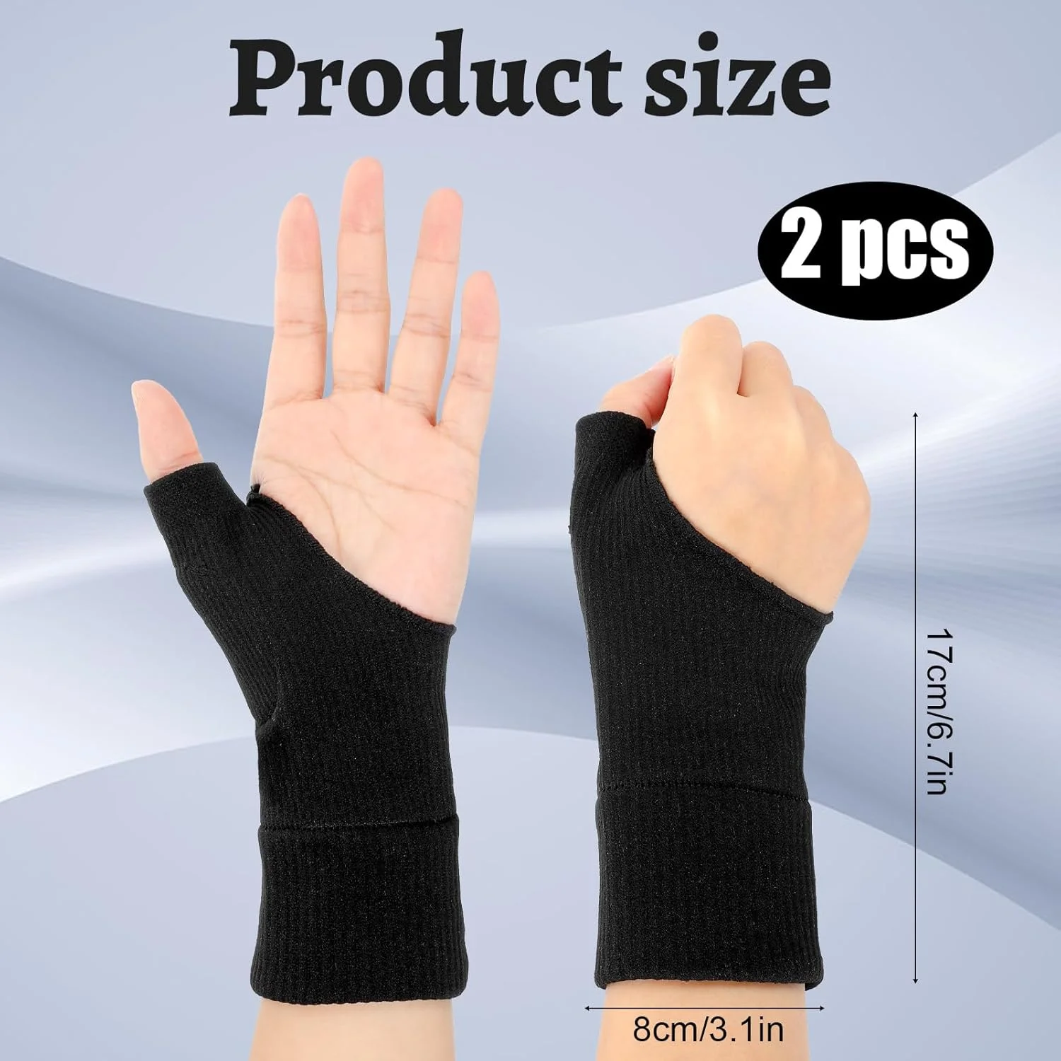 دستکش های فشاری مچ و شست SynHHergyx، 2 عدد آستین فشاری الاستیک دستکش بدون انگشت با پدهای ژل نرم برای زنان و مردان، آستین های فشاری مچ دست قابل تنفس برای شست، تایپ دستکش های فشاری مچ و شست SynHHergyx، 2 عدد آستین فشاری الاستیک دستکش بدون انگشت با پدهای ژل نرم برای زنان و مردان، آستین های فشاری مچ دست قابل تنفس برای شست، تایپ