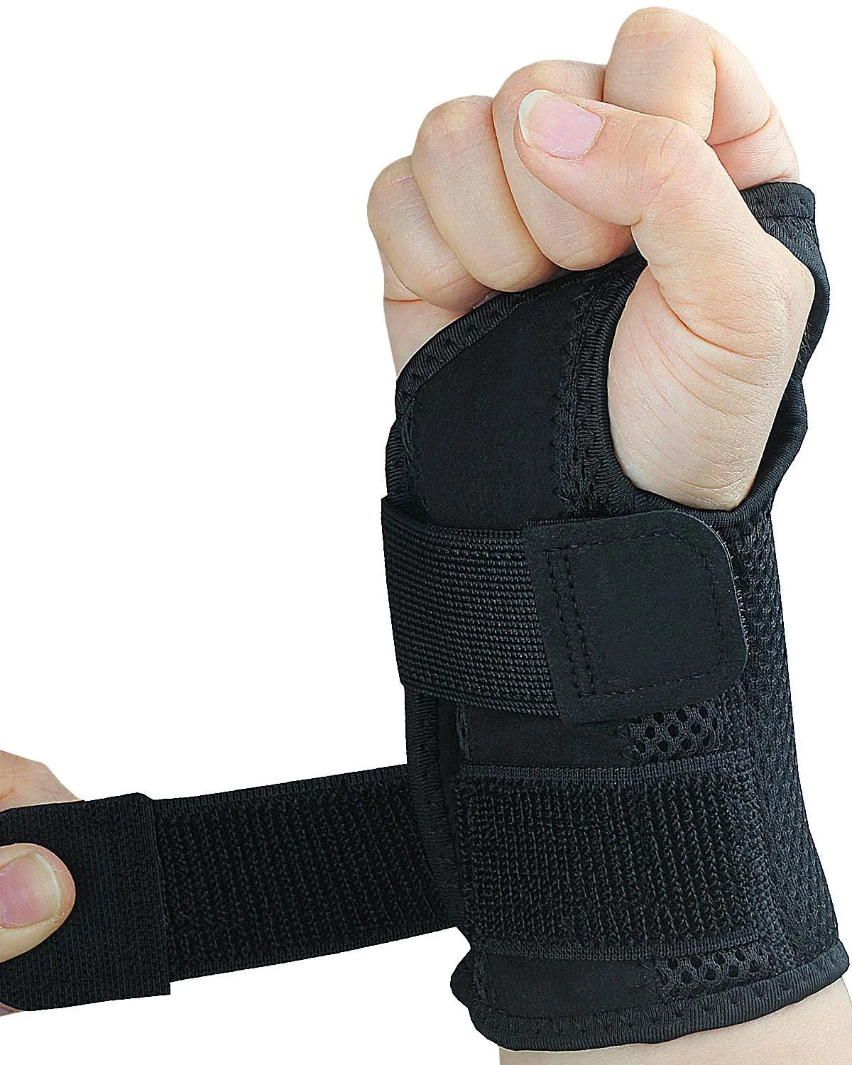 مچ بند برای تسکین درد تونل کارپال، مچ بند طبی برای زنان و مردان، رگ به رگ شدن، فشار مکرر، مچ بند دستی قابل تنظیم برای خواب، مناسب دست راست و چپ برای آرتروز (مشکی، دست راست، S/M)