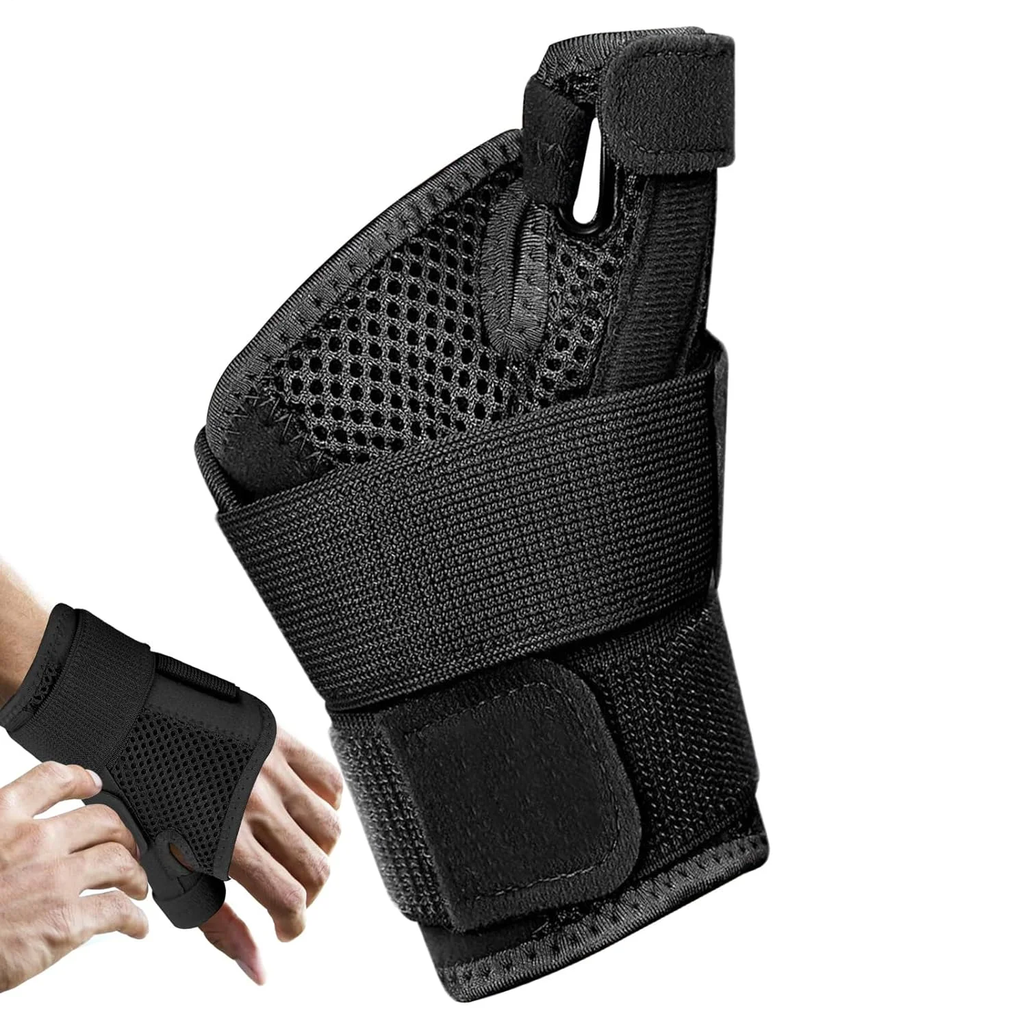 مچ بند با پشتیبانی از شست | تثبیت کننده مچ دست برای تناسب اندام، مچ بند ضد لغزش با پشتیبانی از شست برای تمرینات وزنه برداری، گلف، تنیس، صخره نوردی