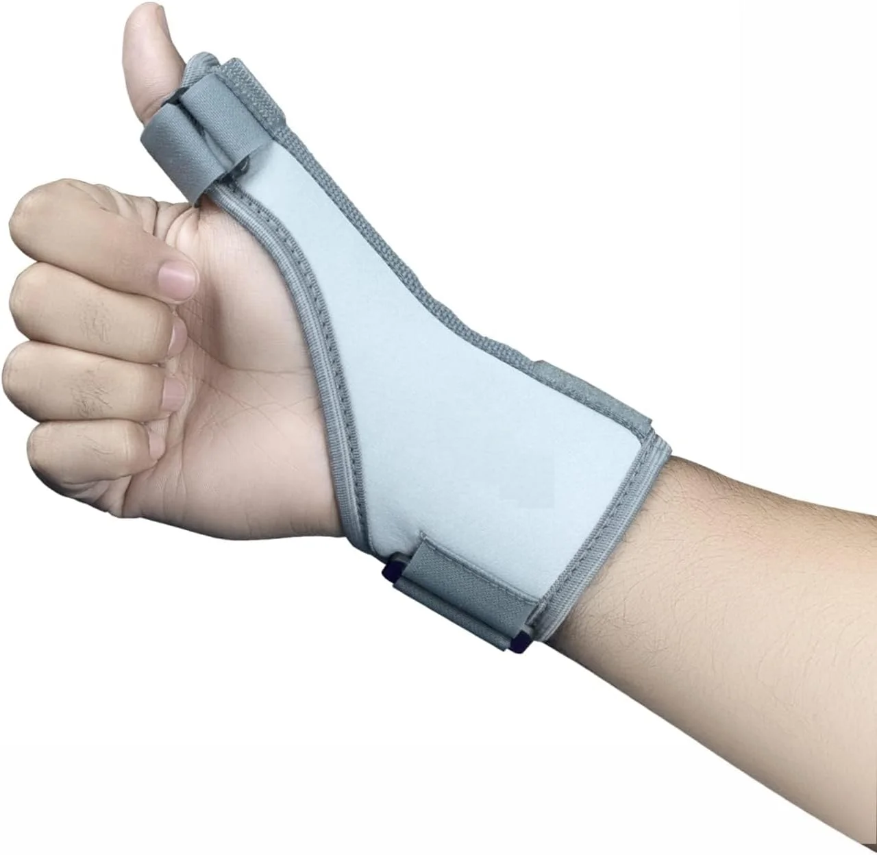 نگهدارنده انگشت شست برای دست راست/چپ، تونل کارپال و نگهدارنده انگشت ماشه ای برای تسکین درد با مچ بند | بریس انگشت شست، امکان حرکت دست، خاکستری