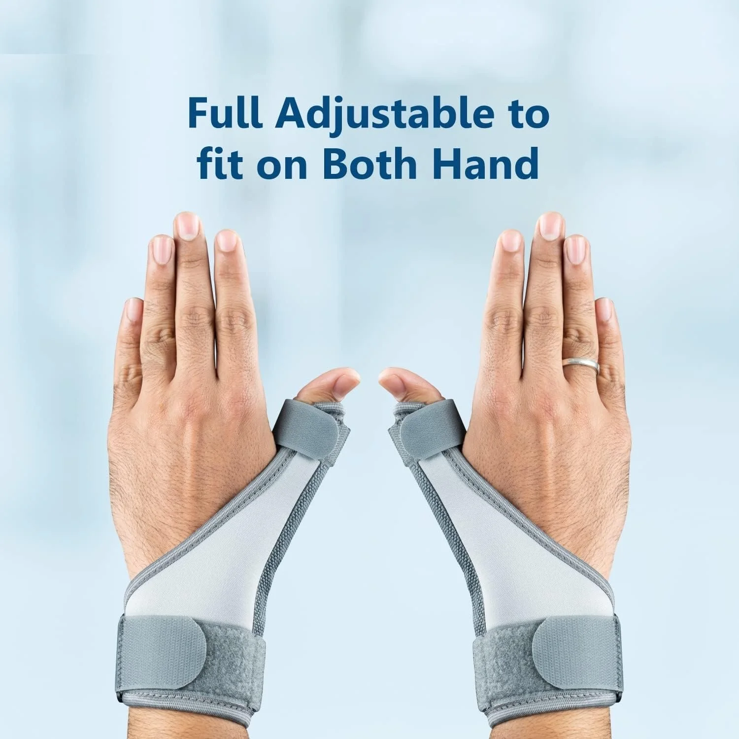 نگهدارنده انگشت شست برای دست راست/چپ، تونل کارپال و نگهدارنده انگشت ماشه ای برای تسکین درد با مچ بند | بریس انگشت شست، امکان حرکت دست، خاکستری