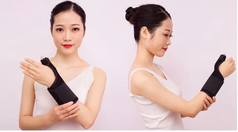 آتل مچی برای زنان و مردان، مچ بند تونل کارپال، مچ بند قابل تنظیم، مچ بند برای درد و پشتیبانی آرتروز، پشتیبانی تنفسی خواب دست چپ (دست چپ) (متوسط)