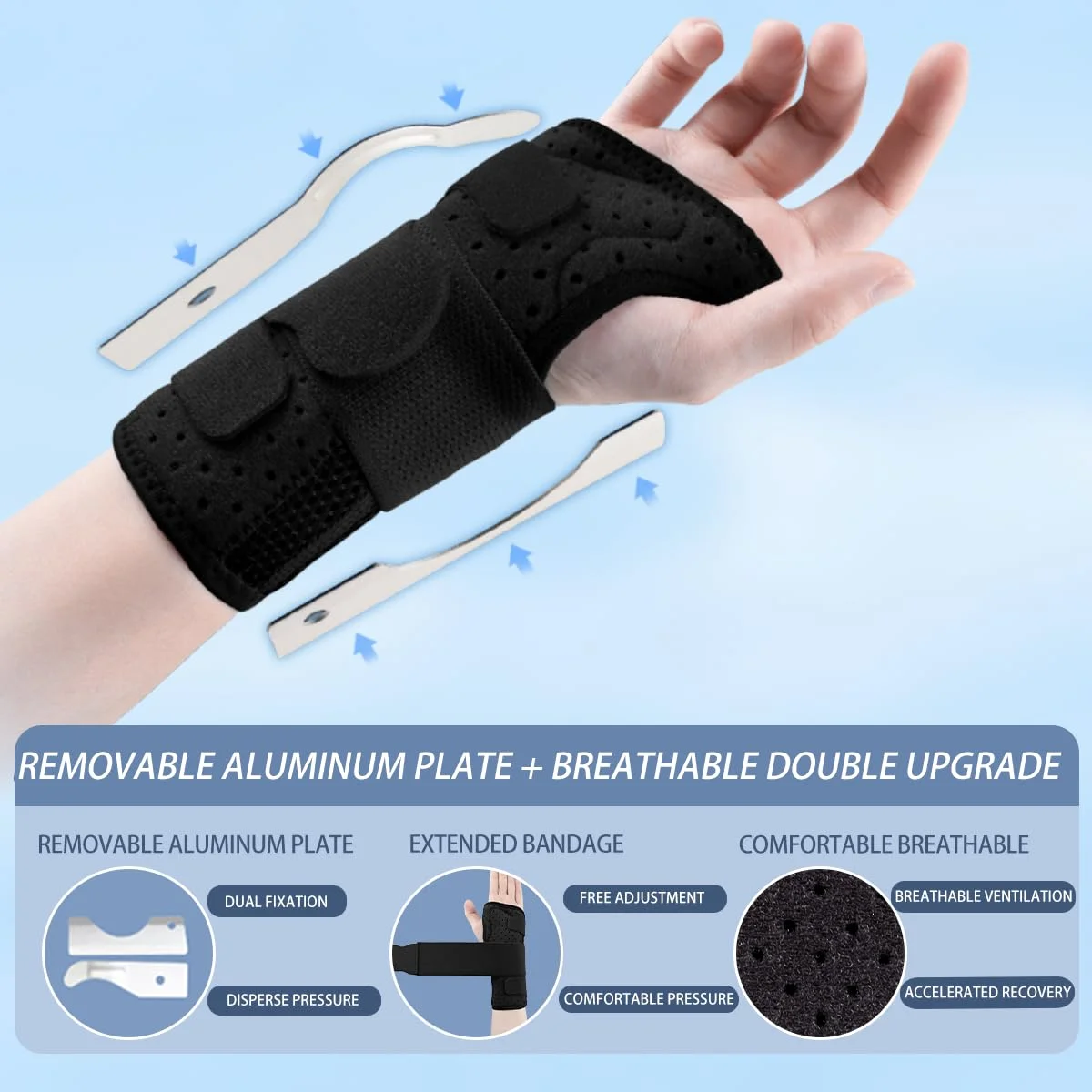 مچ بند طبی تونل کارپال با آتل دست راست، مچ بند برای آرتروز، تاندونیت، رگ به رگ شدن، آسیب ها، تسکین درد مچ دست، بی حرکت کننده مچ دست، بندهای قابل تنظیم و تنفس برای زنان