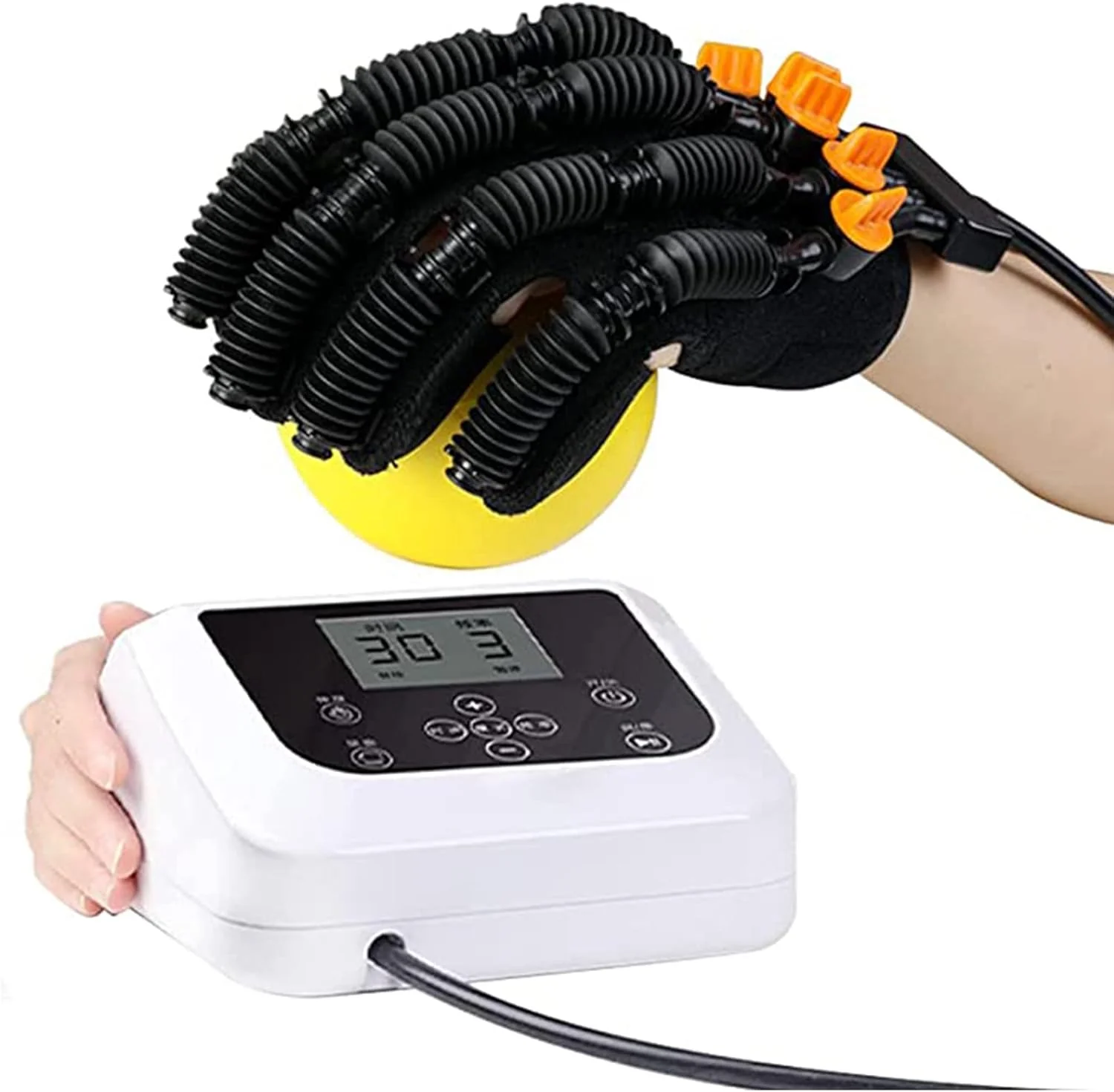 دستکش ربات توانبخشی NEKOUN، تجهیزات تمرین مچ دست و انگشت، تمرین دهنده انگشت برای اختلال عملکرد دست، همی پلژی، آتل دست سکته مغزی، اکستنشن انگشت (دست چپ، M)