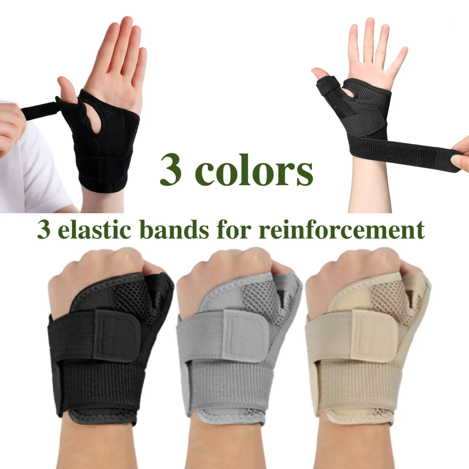 مچ بند و آتل انگشت شست جدید NAGSOFE برای دست چپ یا راست - آتل اسپایکا برای تونل کارپال، تاندونیت و آرتریت در دست ها یا انگشتان، پشتیبانی انگشت شست سایز یونیورسال برای آرتریت