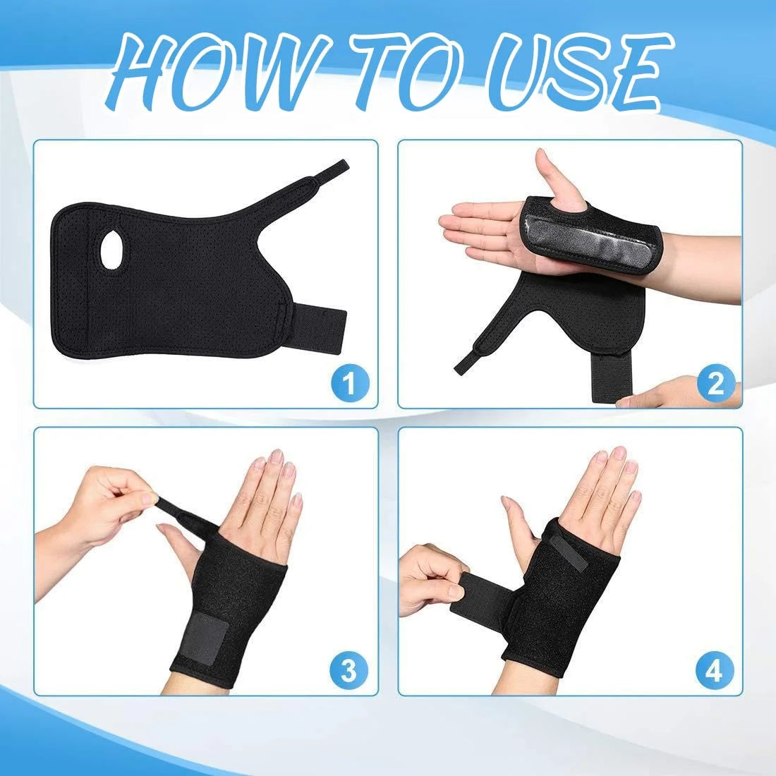 مچ بند MKEAWWU برای تاندونیت مچ دست، رگ به رگ شدن، تاندونیت و آرتروز (راست S/M)