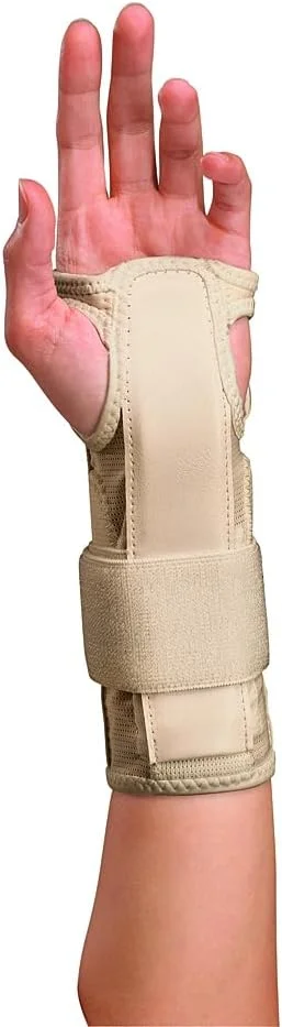 Mueller Wrist Stabilizer Beige Small/Medium, Carpal Tunnel Wrist Stabilizer